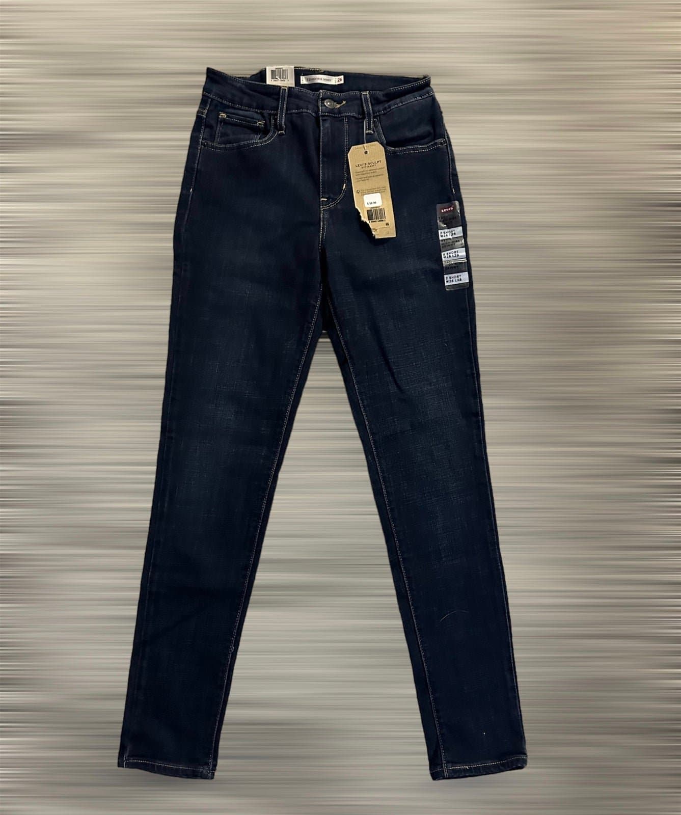 LEVI'S 721 HIGH-RISE SKINNY HYPERSOFT JEANS Size 2 Short - BRAND NEW - W26 L28 - Thumbnail 2