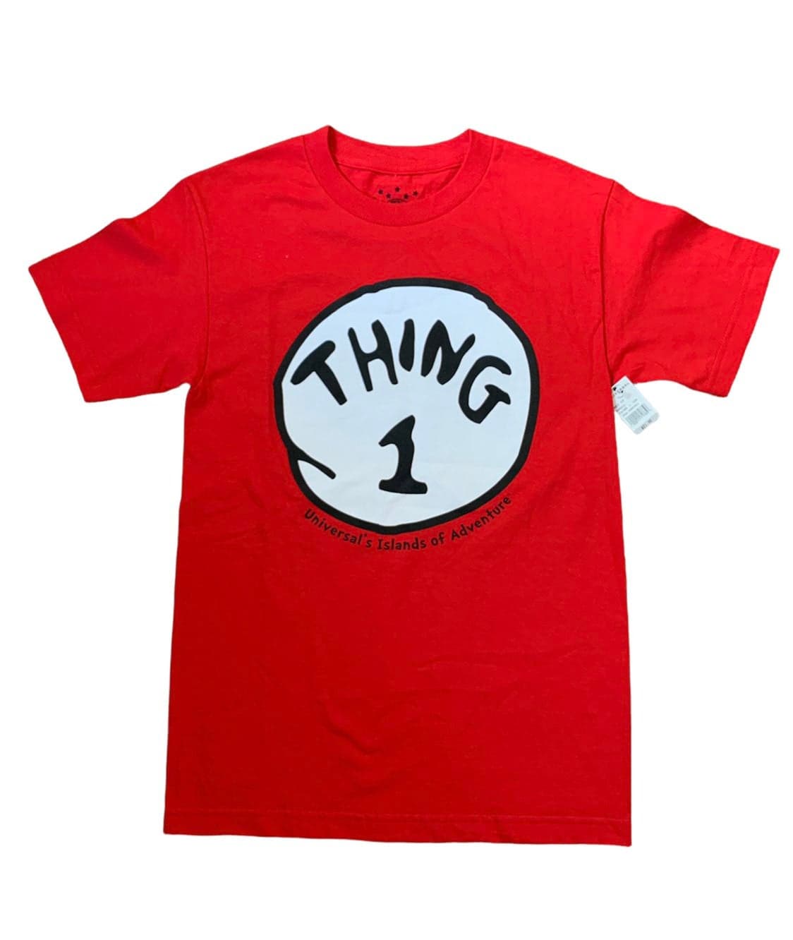 Universal Studios Thing 1 Dr Seuss T-Shirt Mens size Small Red Tee