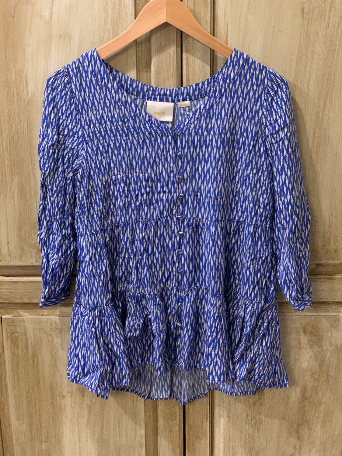 Maeve Anthropologie 3/4 sleeve blouse