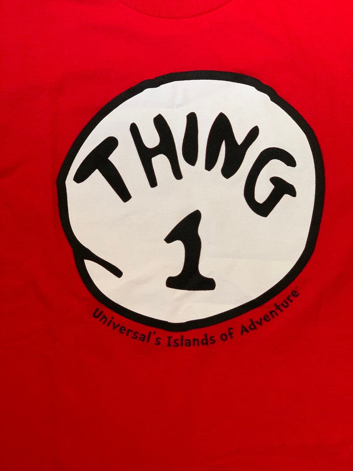 Universal Studios Thing 1 Dr Seuss T-Shirt Mens size Small Red Tee - Thumbnail 2