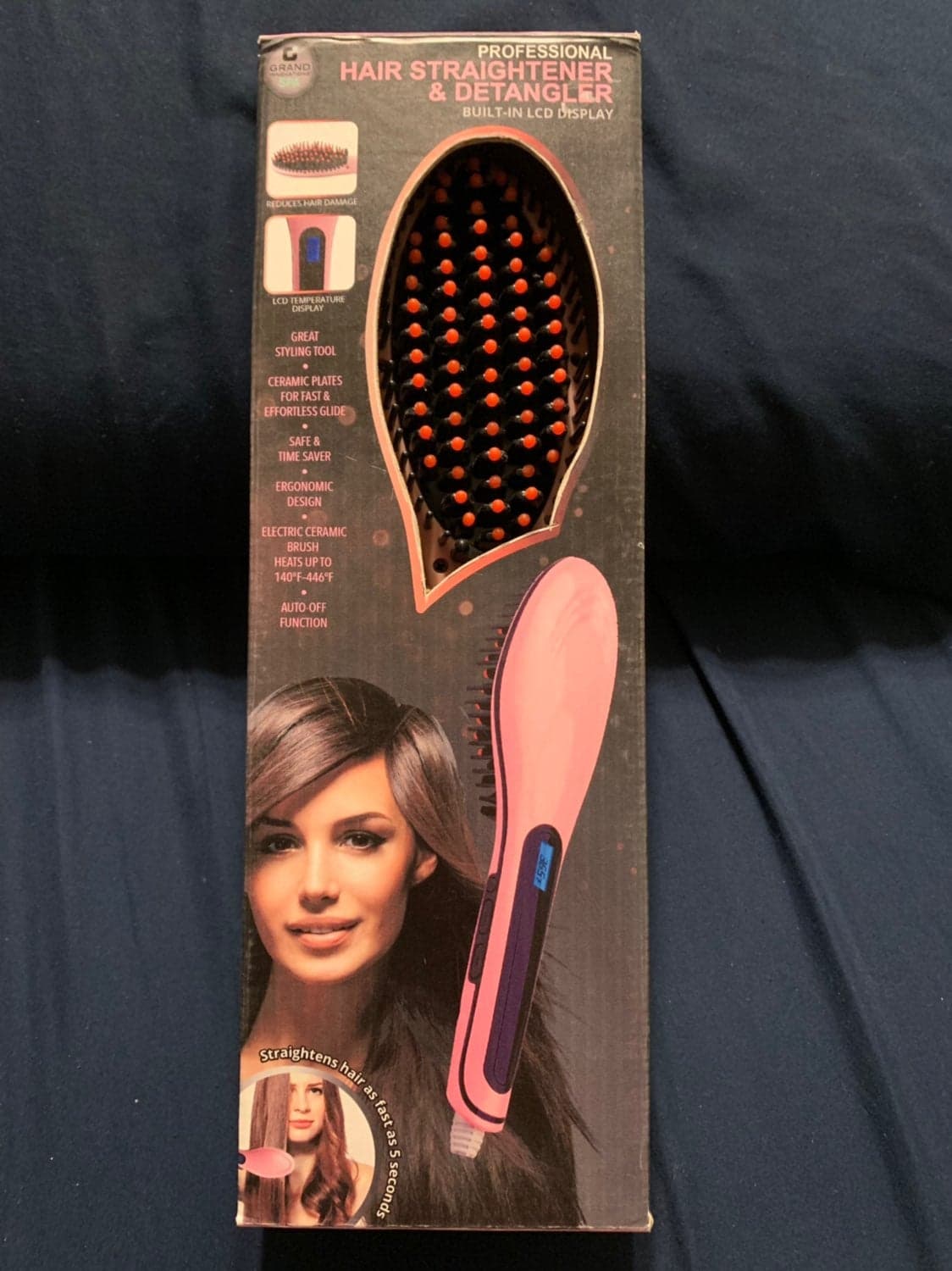 Hair Straightener And Detangler Brush - Thumbnail 5