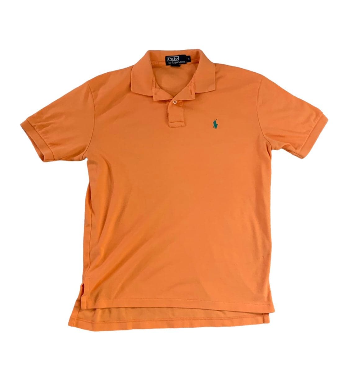 Polo Ralph Lauren Men’s Small Polo SS Orange Green Player Logo - Thumbnail 2