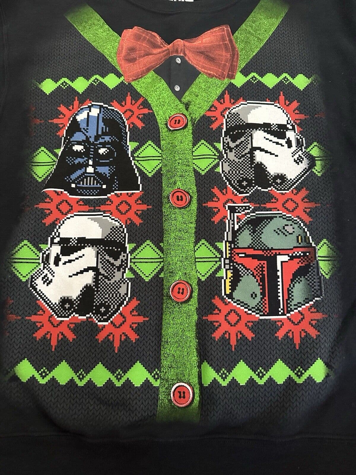 STAR WARS Medium Darth Vader UGLY CHRISTMAS SWEATER SWEATSHIRT Storm Trooper M - Thumbnail 5
