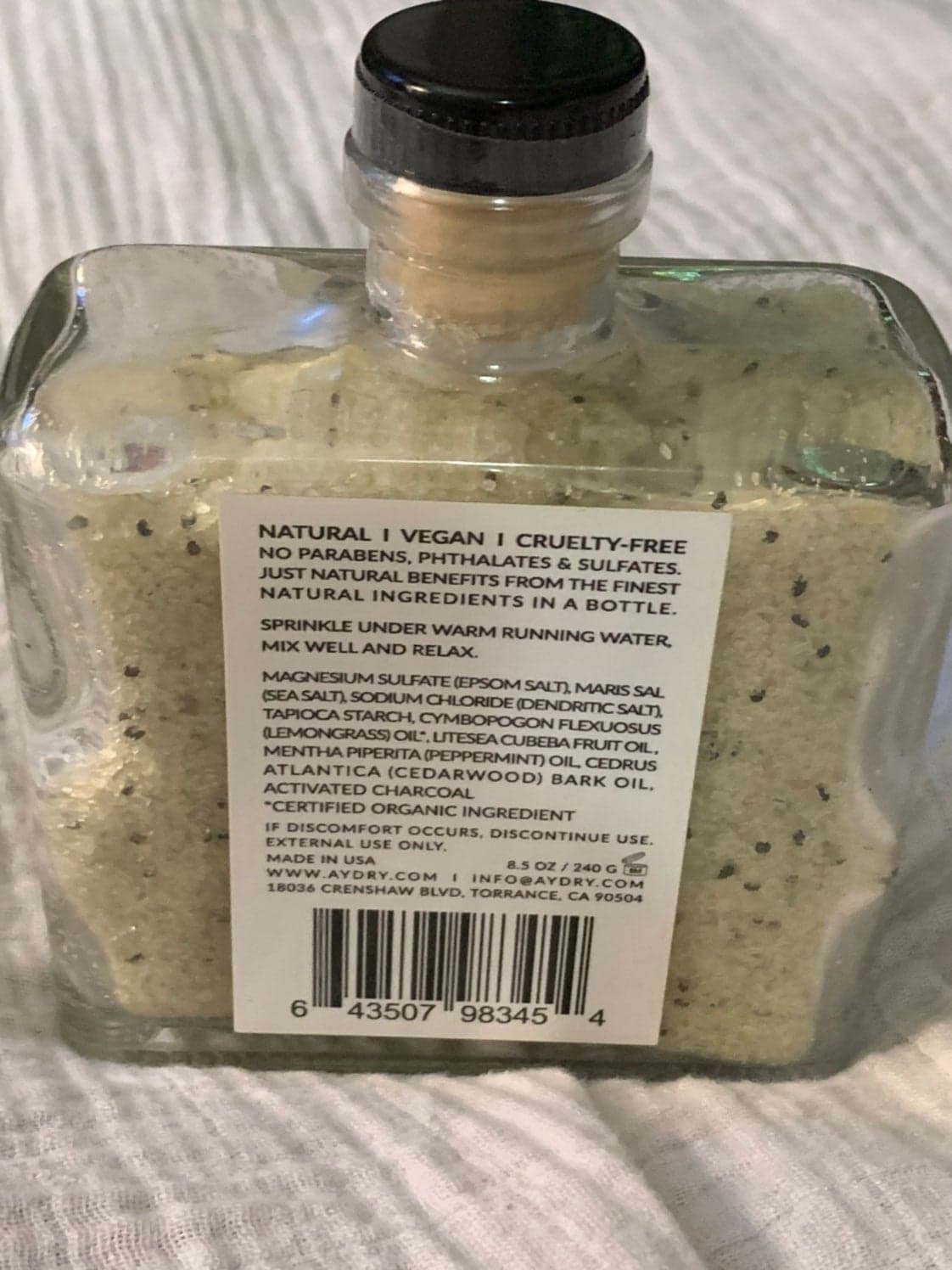 Aydry & Co Charcoal Mint Mineral Bath Soak - Thumbnail 2