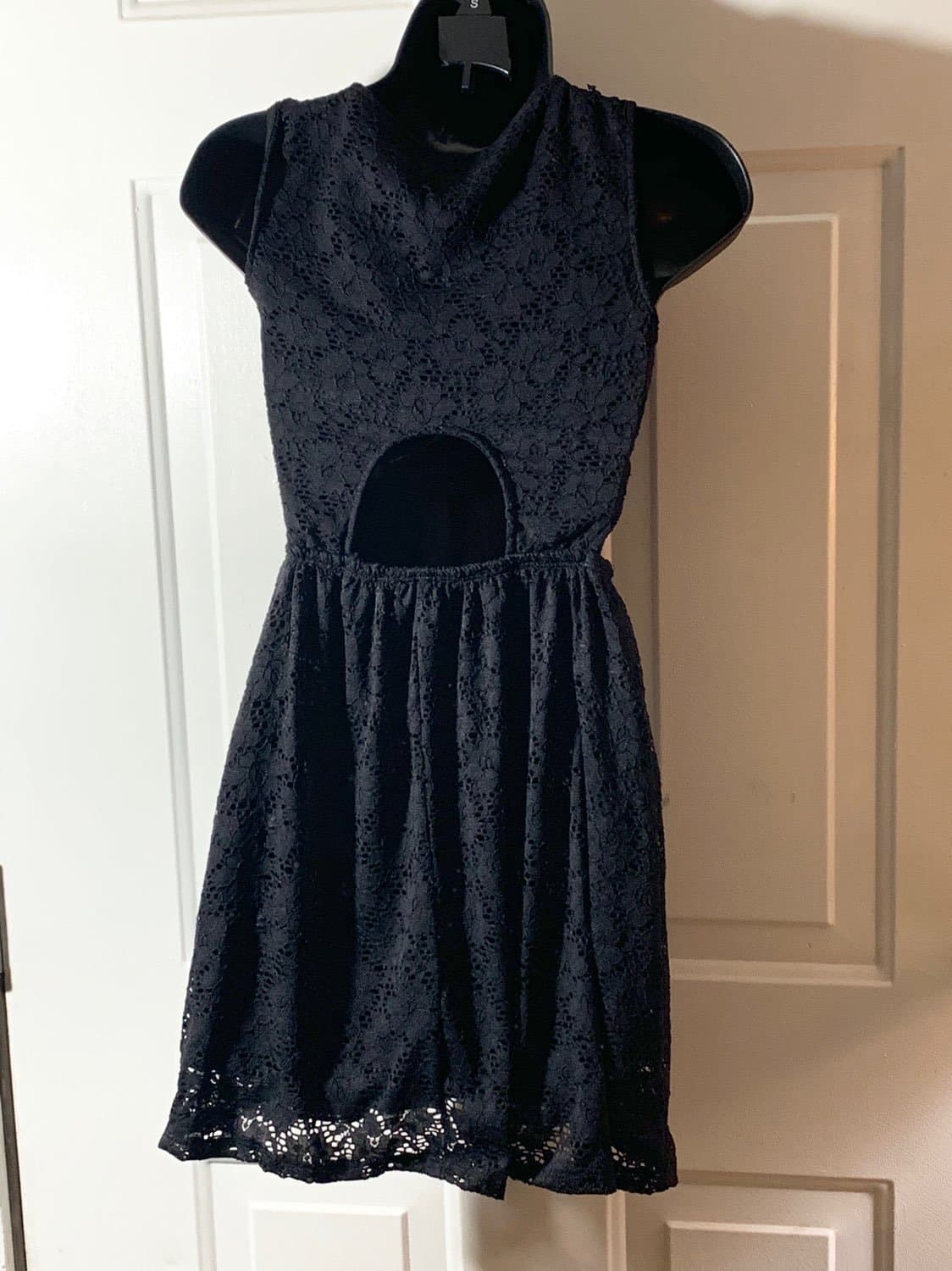 One Story Black Cocktail Dress - Thumbnail 2