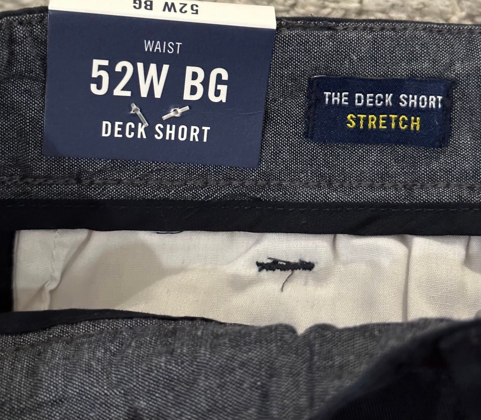 NAUTICA Men’s Deck Shorts Stretch True Navy Size 52W Big $60 NWT 10” Seam - Thumbnail 6