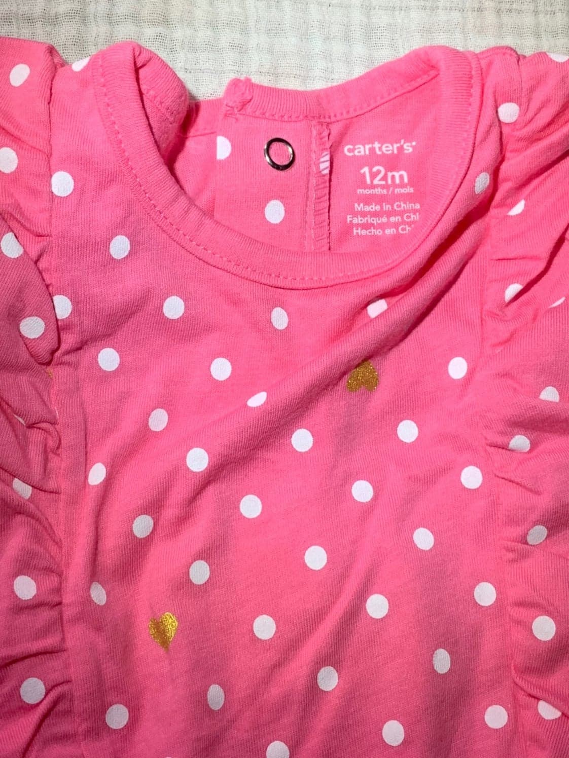 Carter's Pink Polkadot Romper Outfit - Thumbnail 3