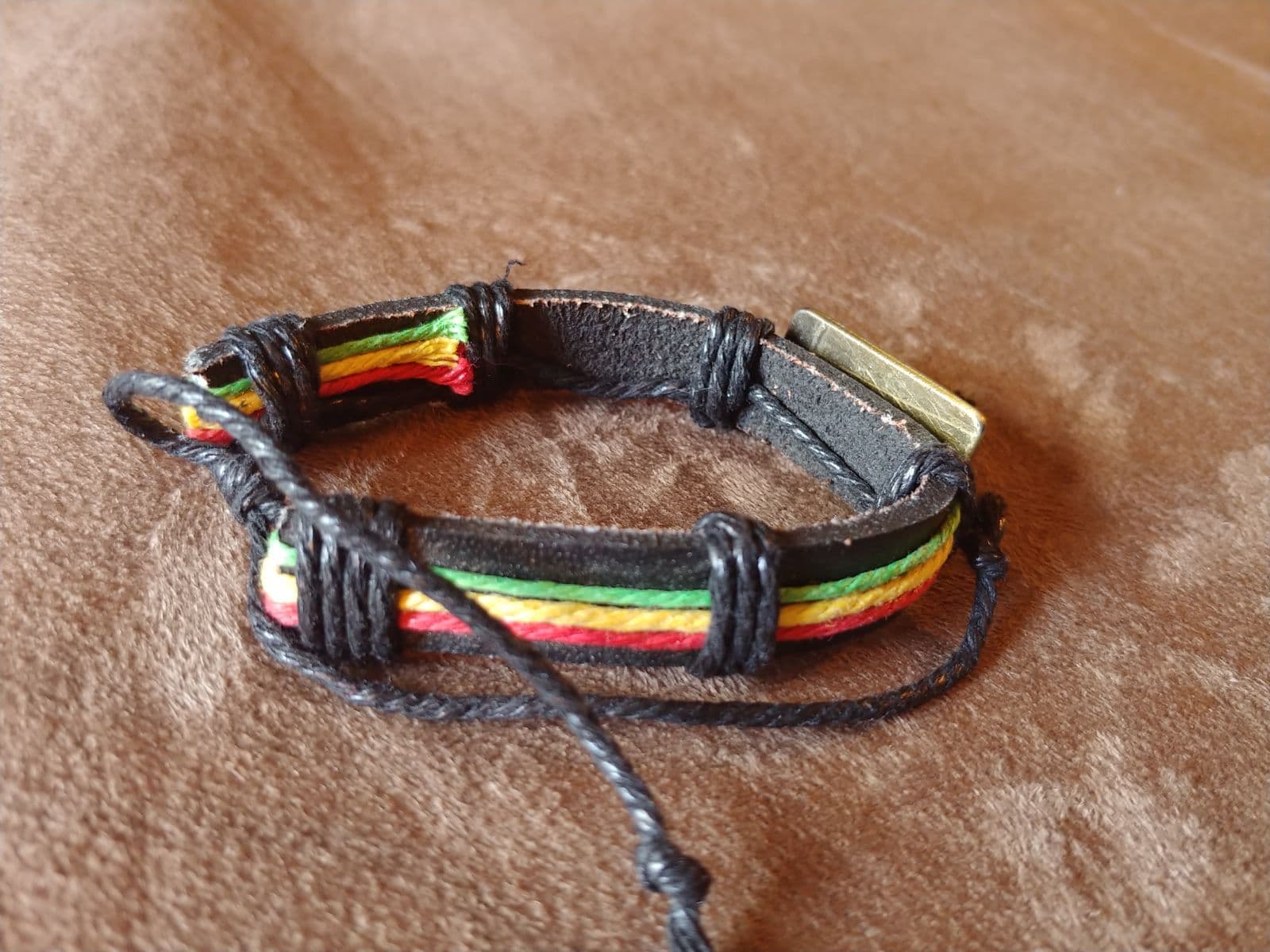 Unisex Leather Jesus Bracelet - Thumbnail 3