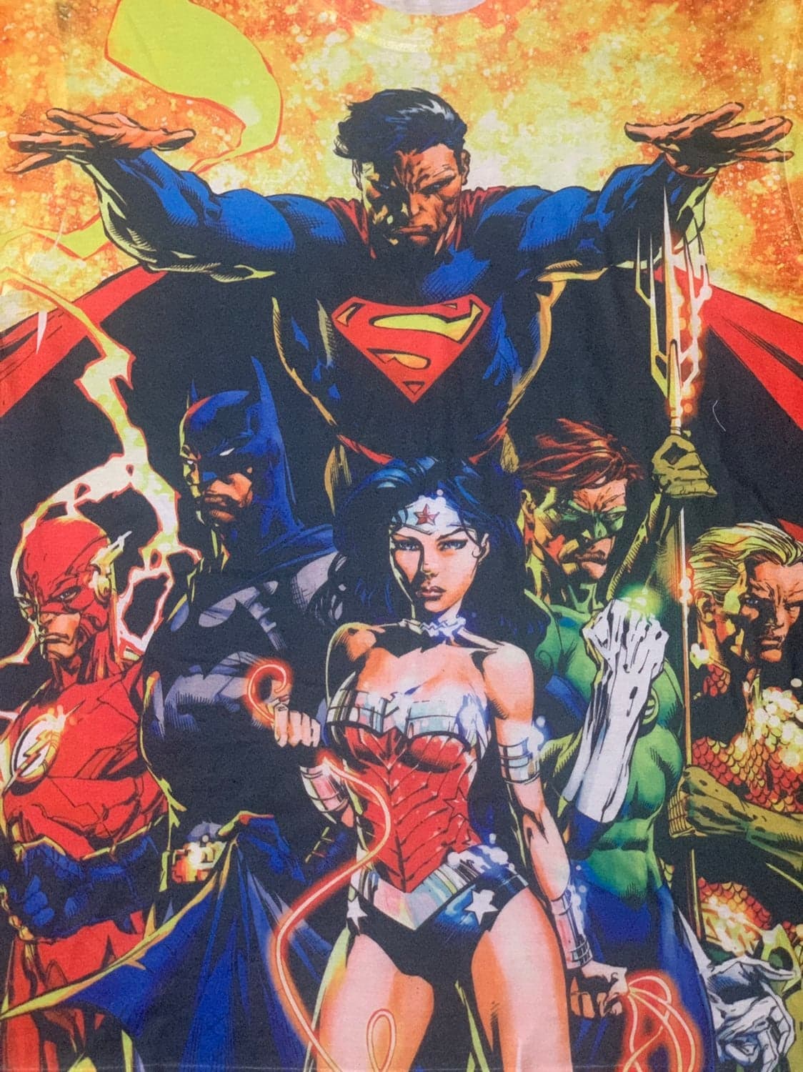 DC Comics Original Justice League Superman All Over Print Shirt AOP - Thumbnail 3