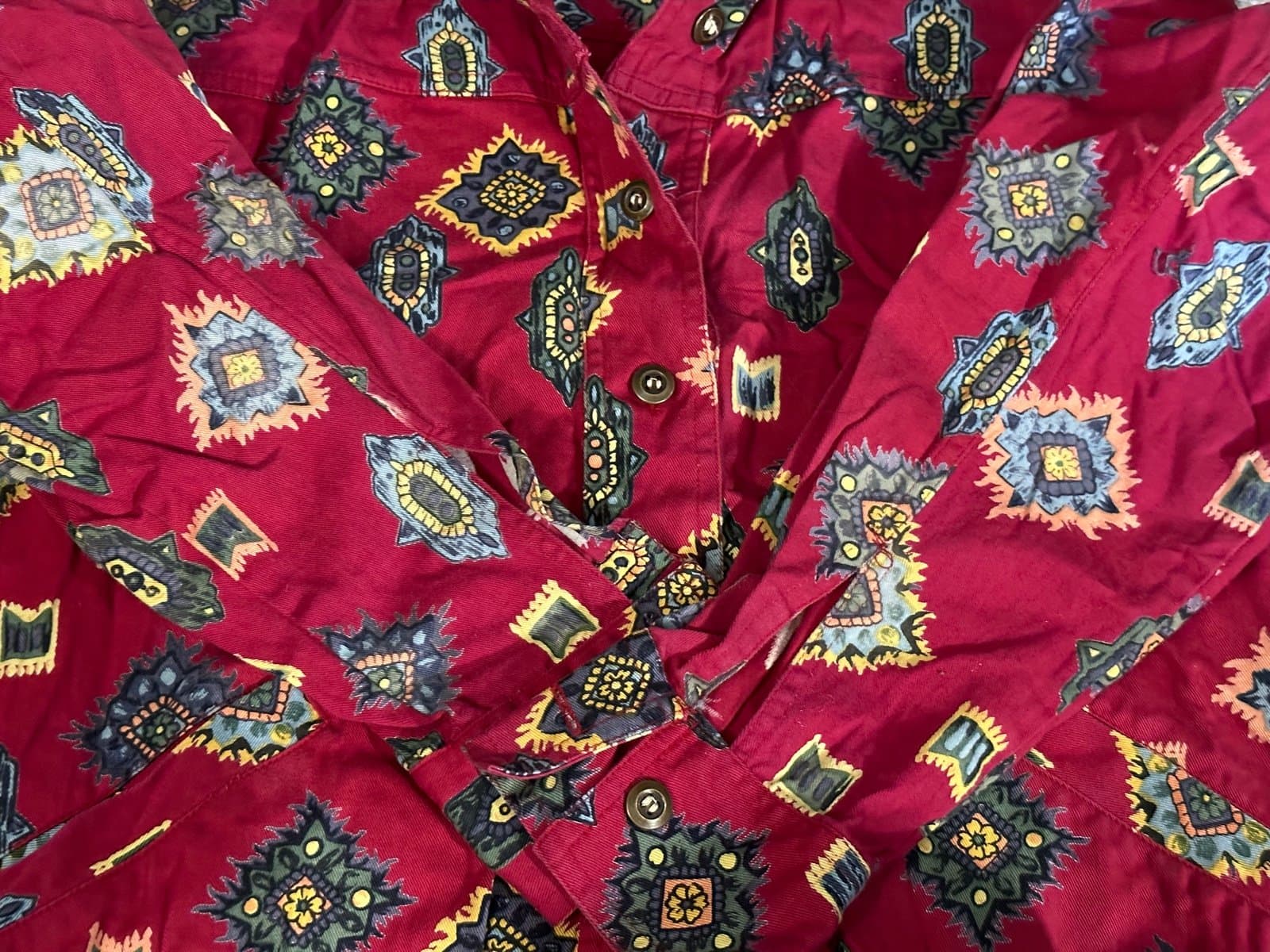 Vtg Womens Brownstone Studio Large blazer/shirt Western Art wear - Thumbnail 6