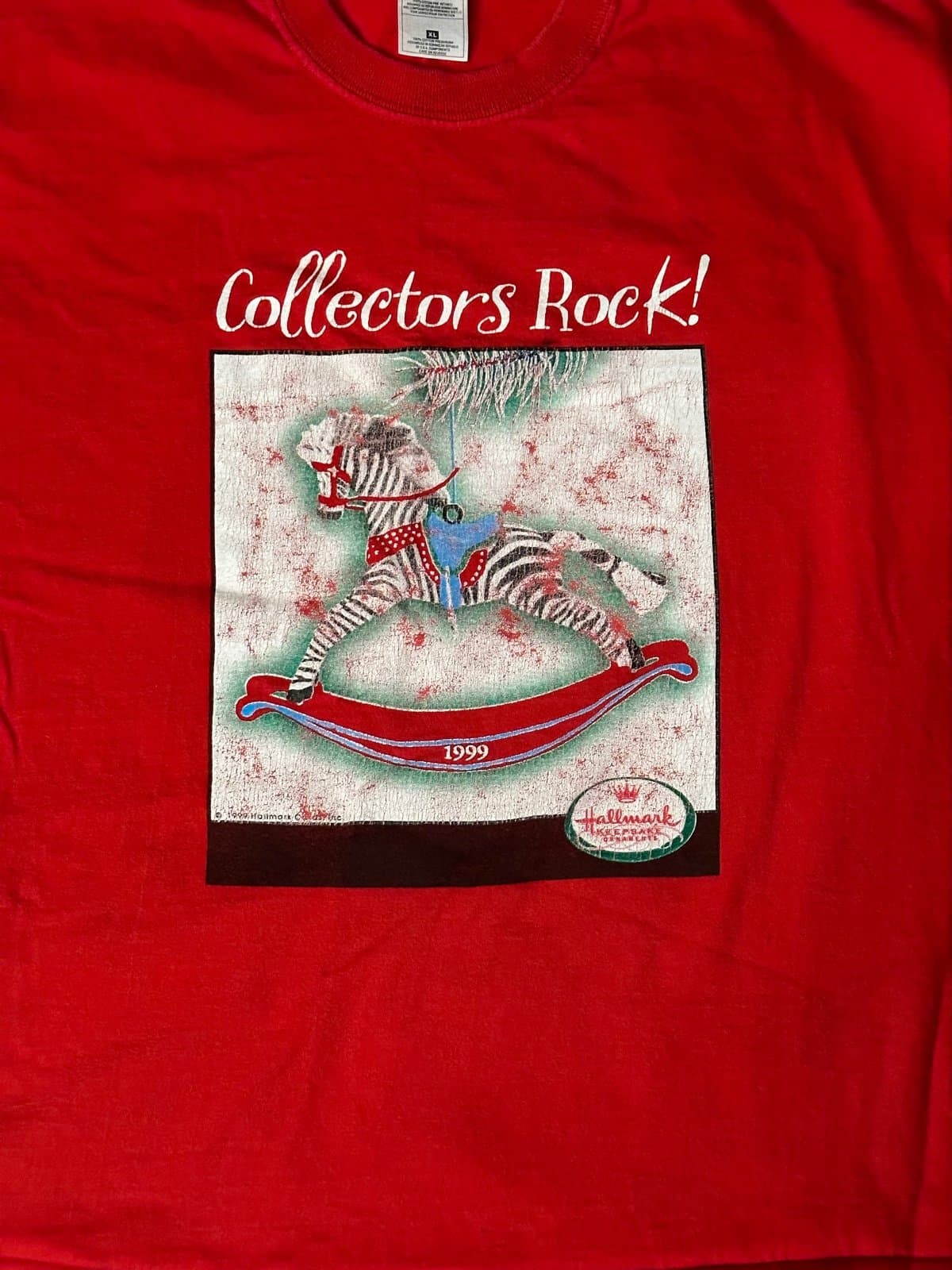 Vintage Hallmark Womens Christmas Rocks T-Shirt 2XL - Thumbnail 3