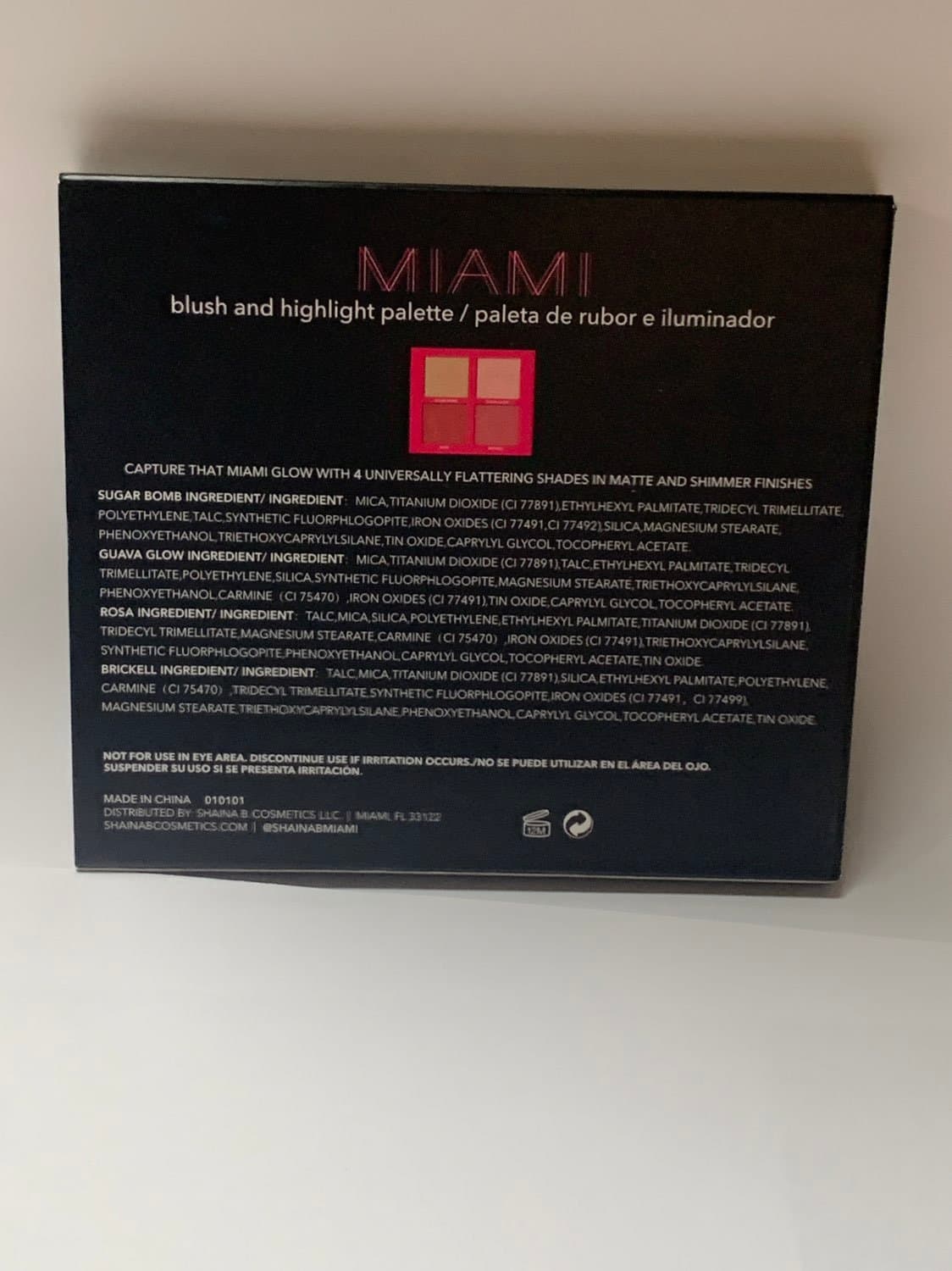 Shaina B Miami Blush and highlighter palette - Thumbnail 2