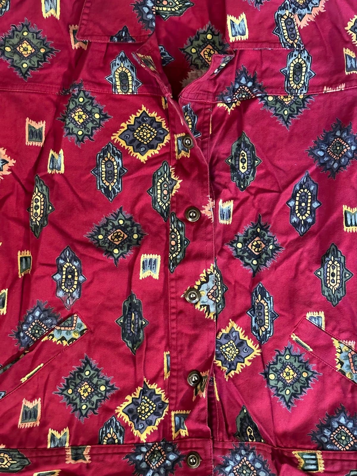 Vtg Womens Brownstone Studio Large blazer/shirt Western Art wear - Thumbnail 4