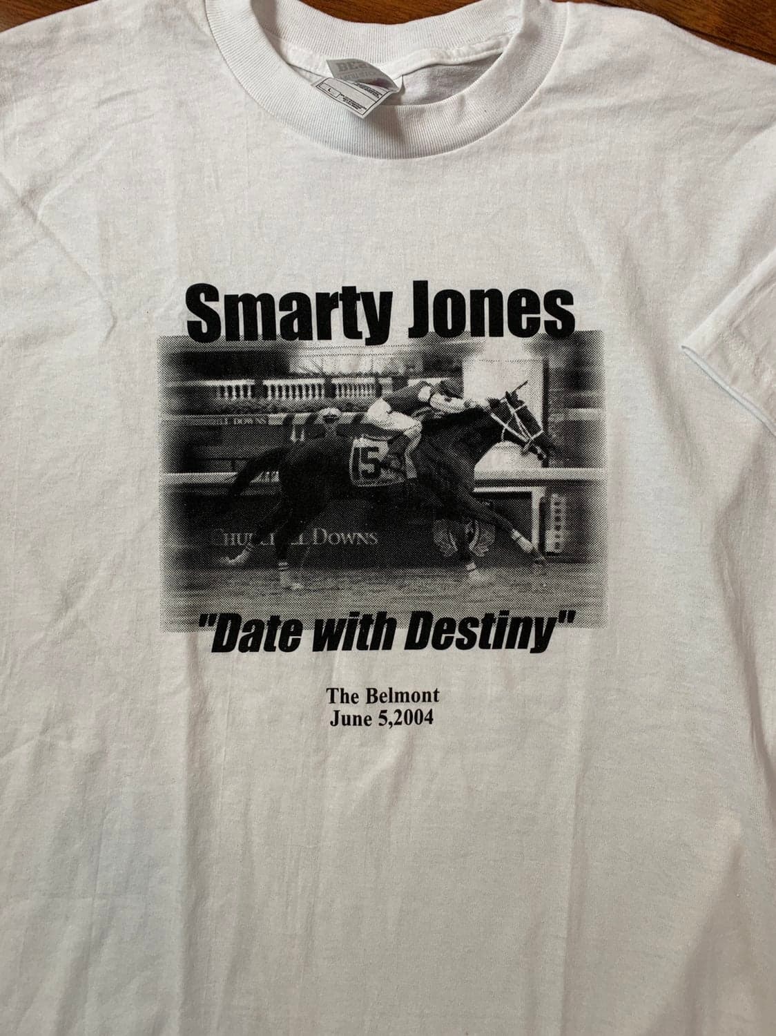 "Smarty Jones" 2004 Kentucky Derby Winner Men's Large Tee T-Shirt Belmont - Thumbnail 2