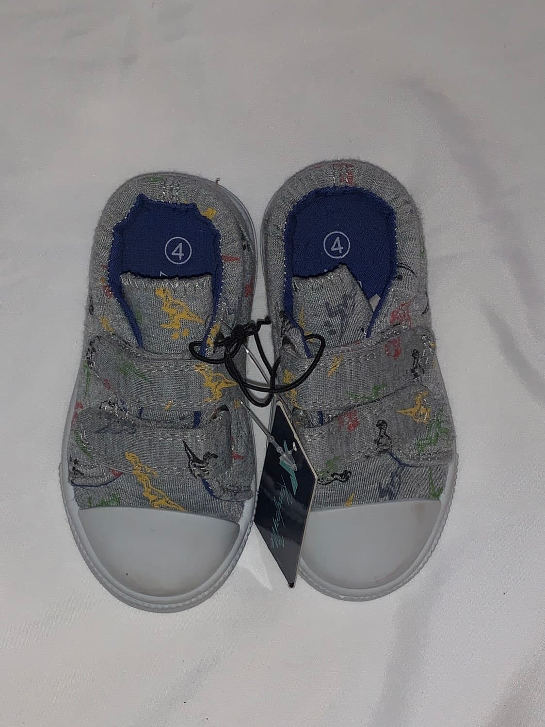 Toddler size 4 Dinosaur Canvas Shoes - Thumbnail 2
