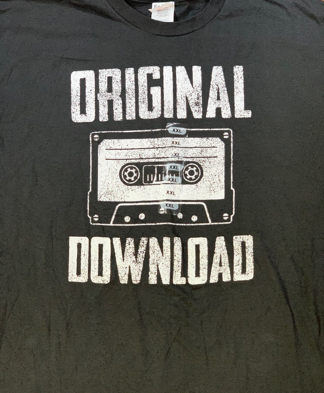 Original Download Cassette Tape T-Shirt Mens 2X Grey Retro - Thumbnail 4
