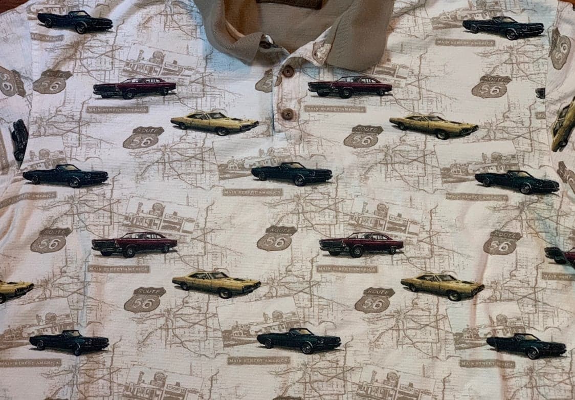 Woodland Trail American Classic Cars Mens Polo Shirt XXL - Thumbnail 3