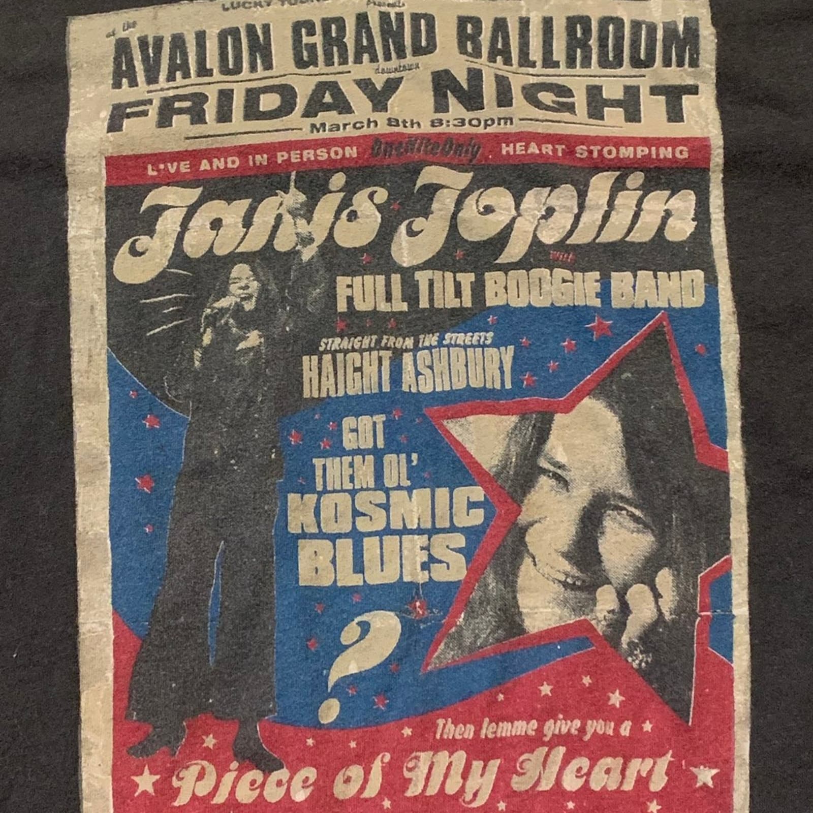 Vintage Lucky Brand Janis Joplin Tee Shirt - Thumbnail 2
