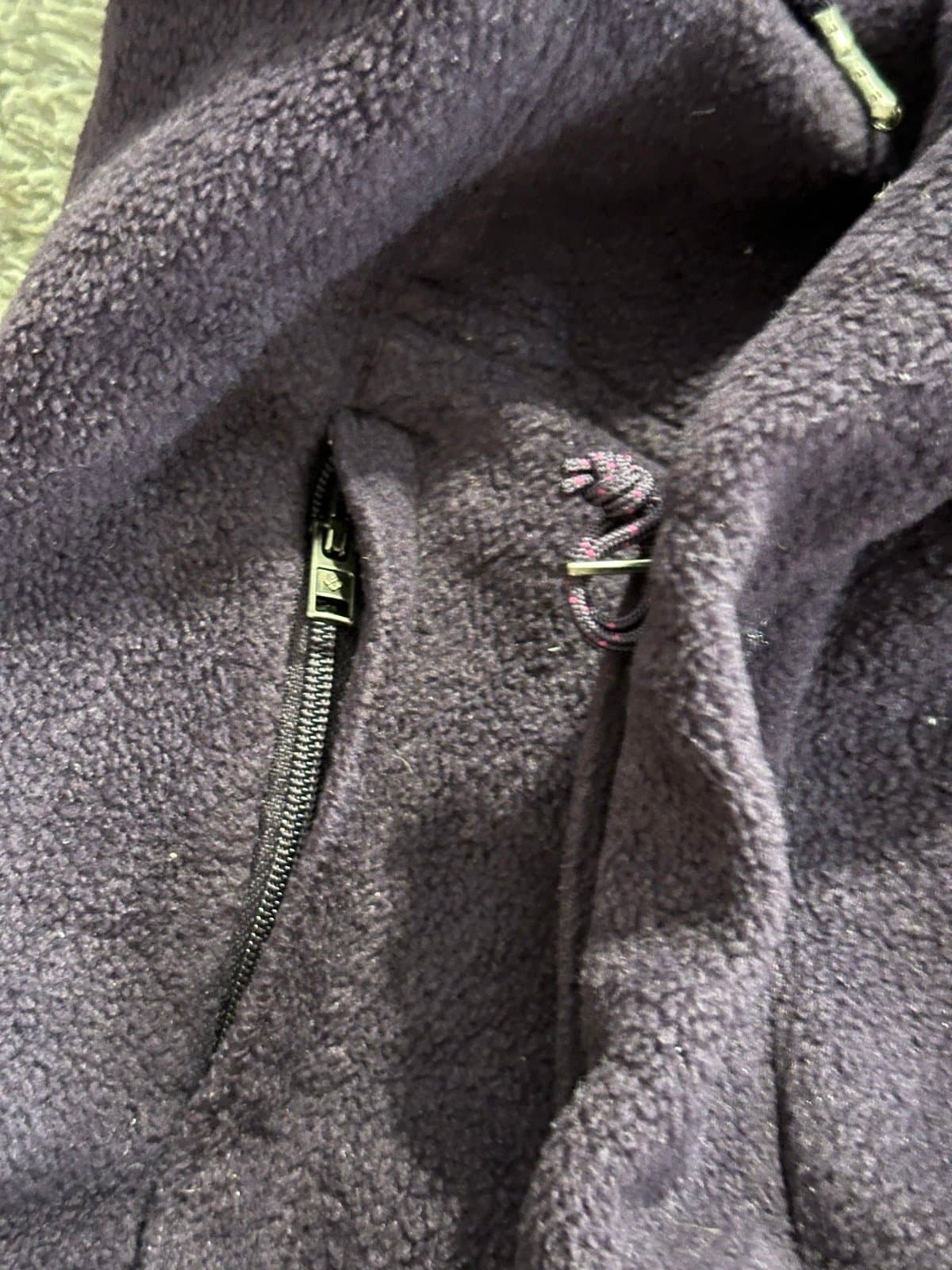 Columbia Sweater Womens Small Purple Fleece Hooded Full Zip Pockets Long Sleeve - Thumbnail 5