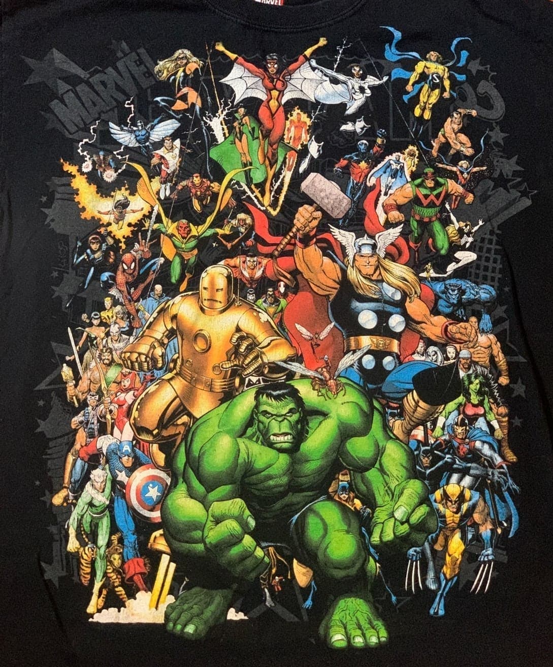 Vintage Mad Engine Marvel All Over Print Character Tee Mens Medium T-Shirt - Thumbnail 2