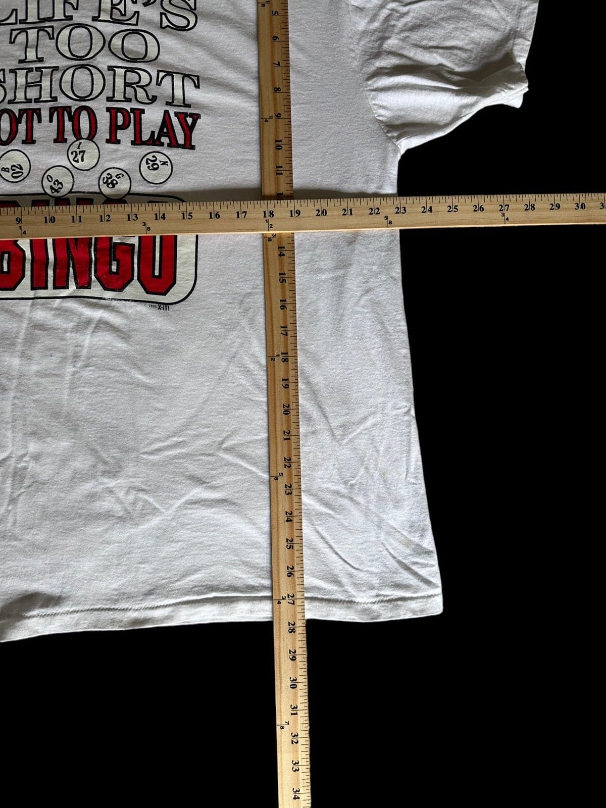 Vintage Single Stitch 90s Bingo Novelty T-Shirt Mens XL - Thumbnail 3