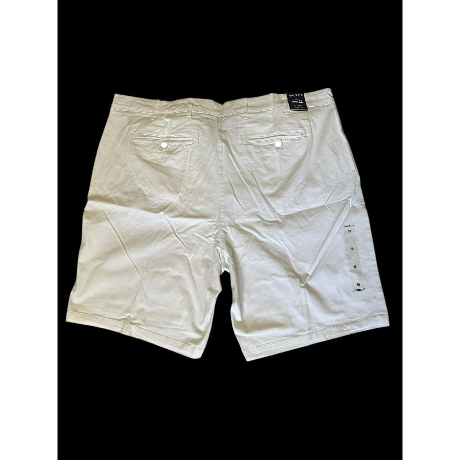 Nautica Size 50WBG White Cotton Deck Shorts New With Tag - Thumbnail 2
