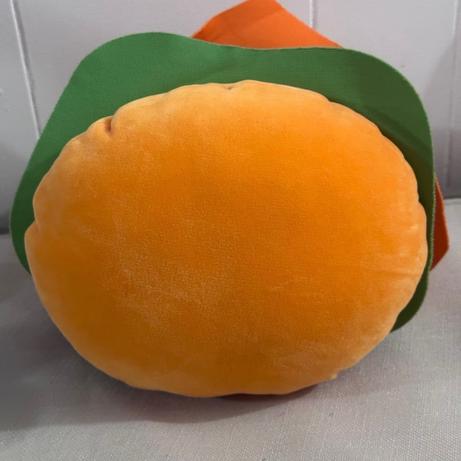 12” Miniso Hamburger Witch Halloween Plush Squishy Pumpkin - Thumbnail 4