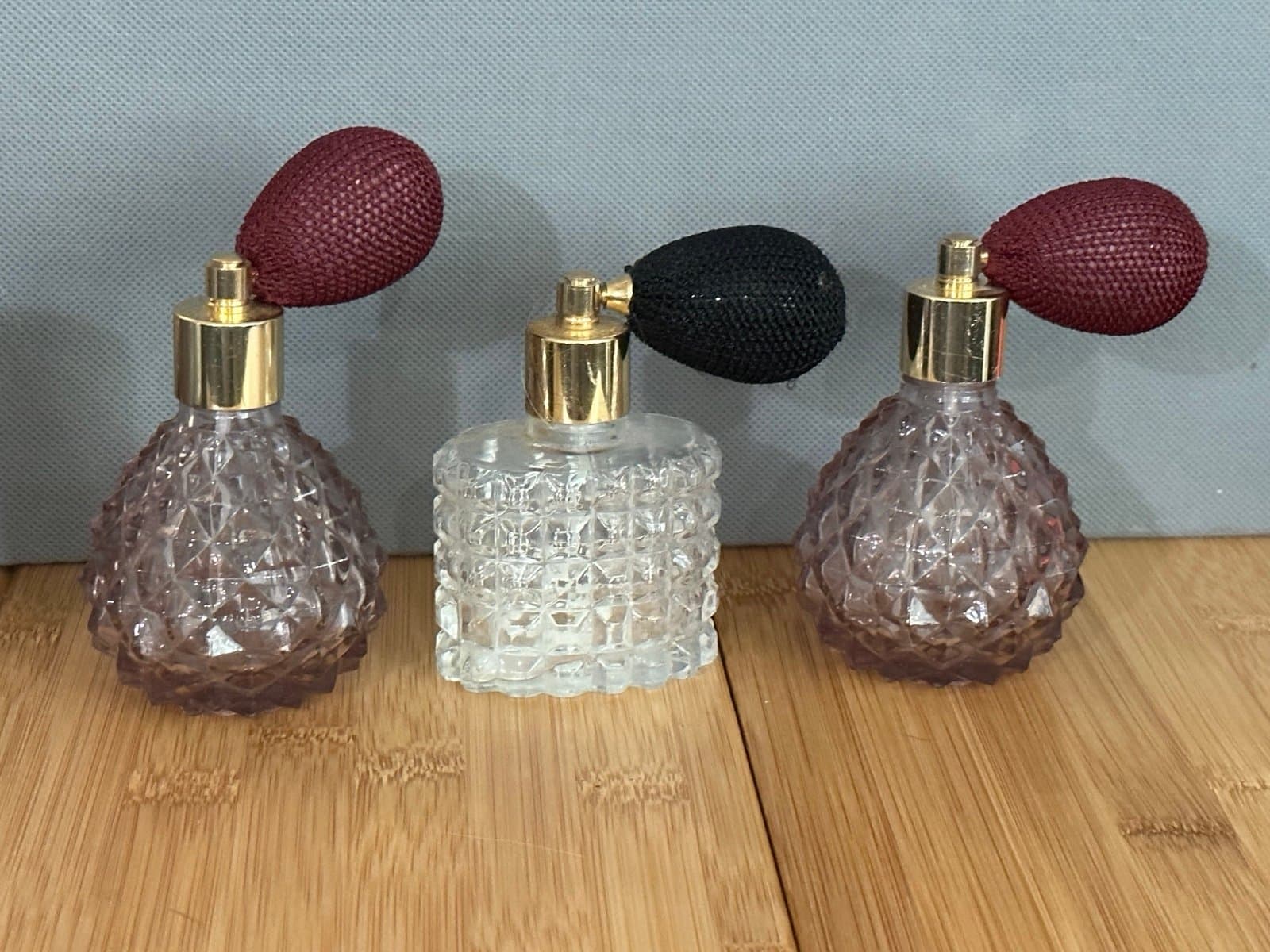 Lot of 3 Vintage Style Refillable Perfume Atomizer Spray Empty Bottles - Thumbnail 2
