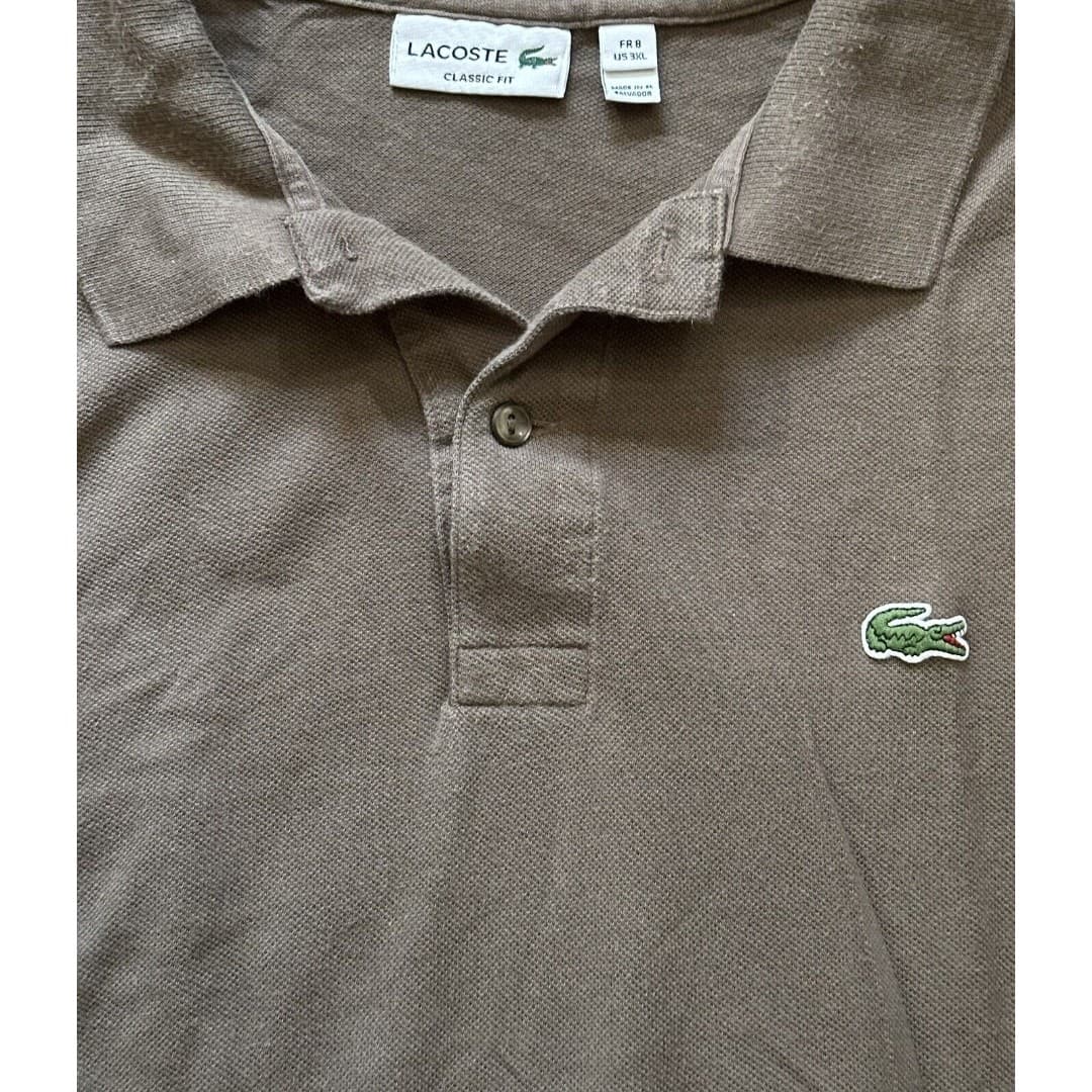 Lacoste Polo Shirt Mens 3XL Short Sleeve Classic Fit Knit Rugby Golf Collared - Thumbnail 2