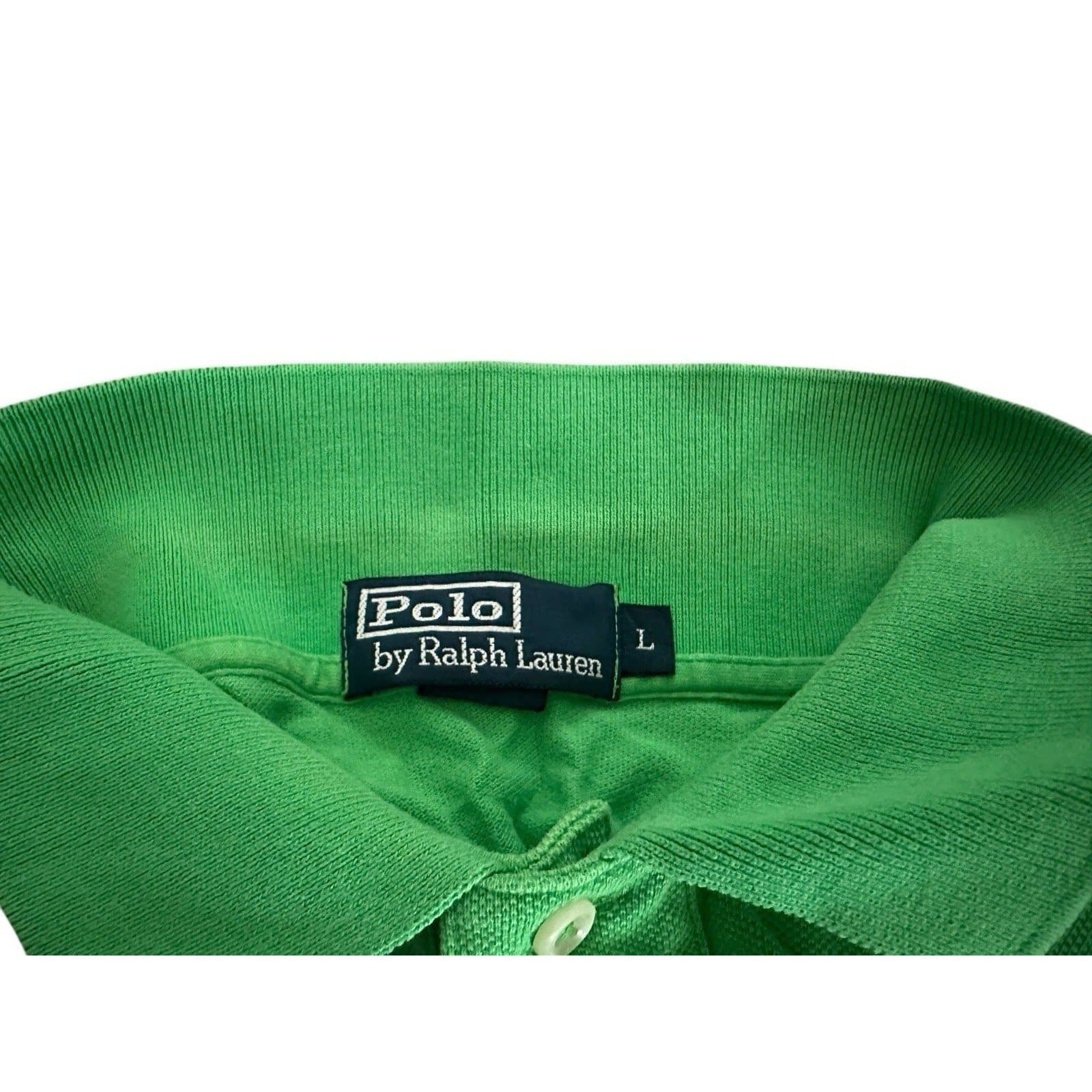 POLO by RALPH LAUREN Classic Polo Shirt w Small Pony Logo in Green Sz L Large - Thumbnail 4