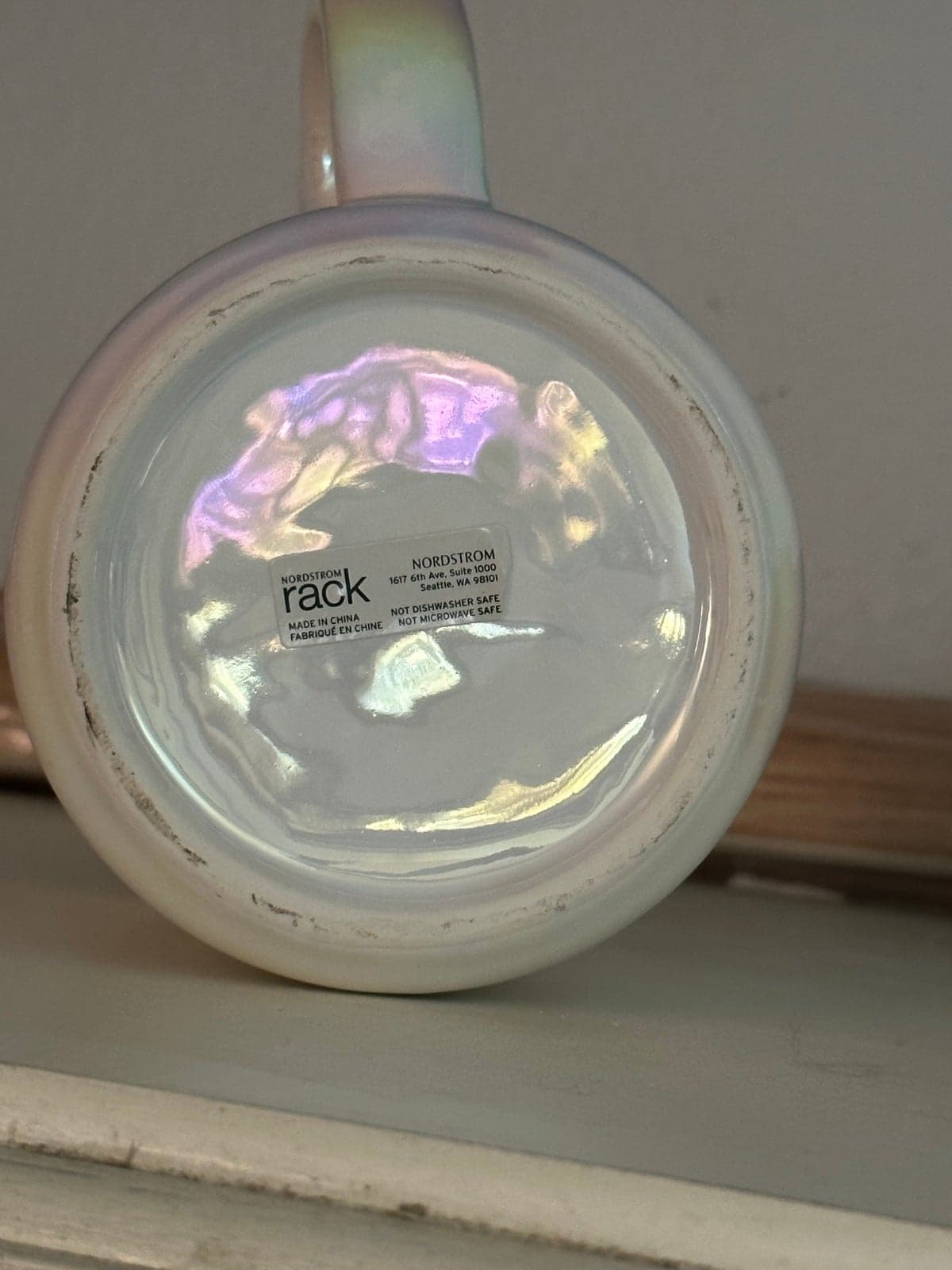 Nordstrom Rack Iridescent Heart Handle Large Coffee Mug - Thumbnail 5