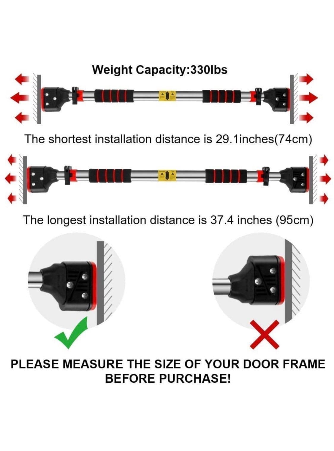 Kucate Tension Pull Up Bar - Thumbnail 3