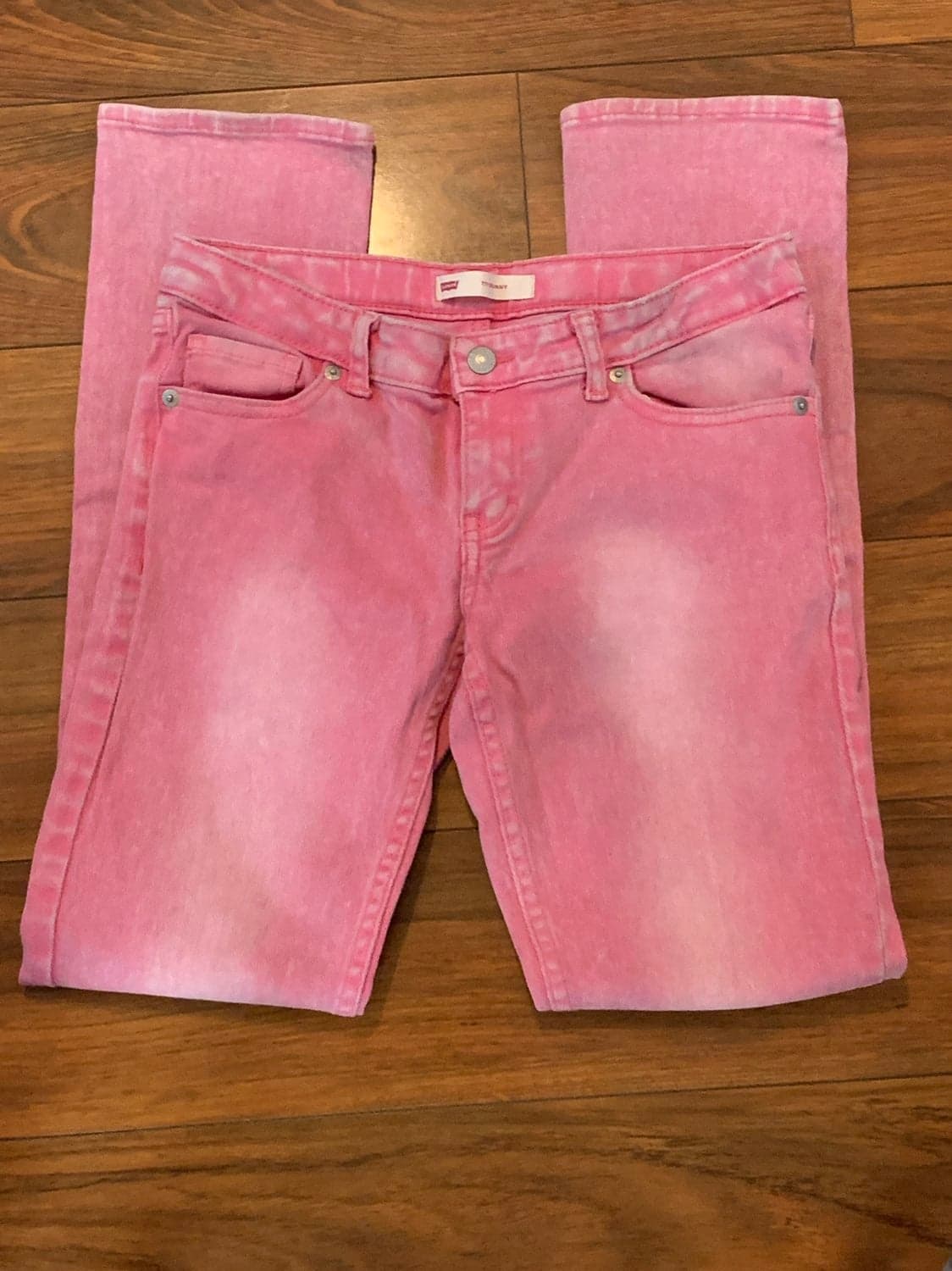 Girls size 14 Regular Pink Levi Skinny Jeans - Thumbnail 2