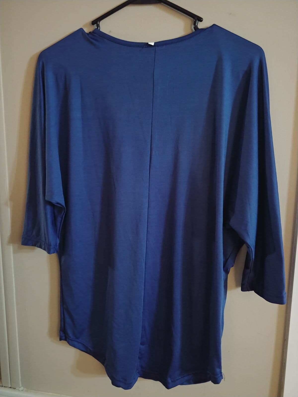 Royal Blue 3/4 Sleeve Sequin Pocket Top - Thumbnail 3