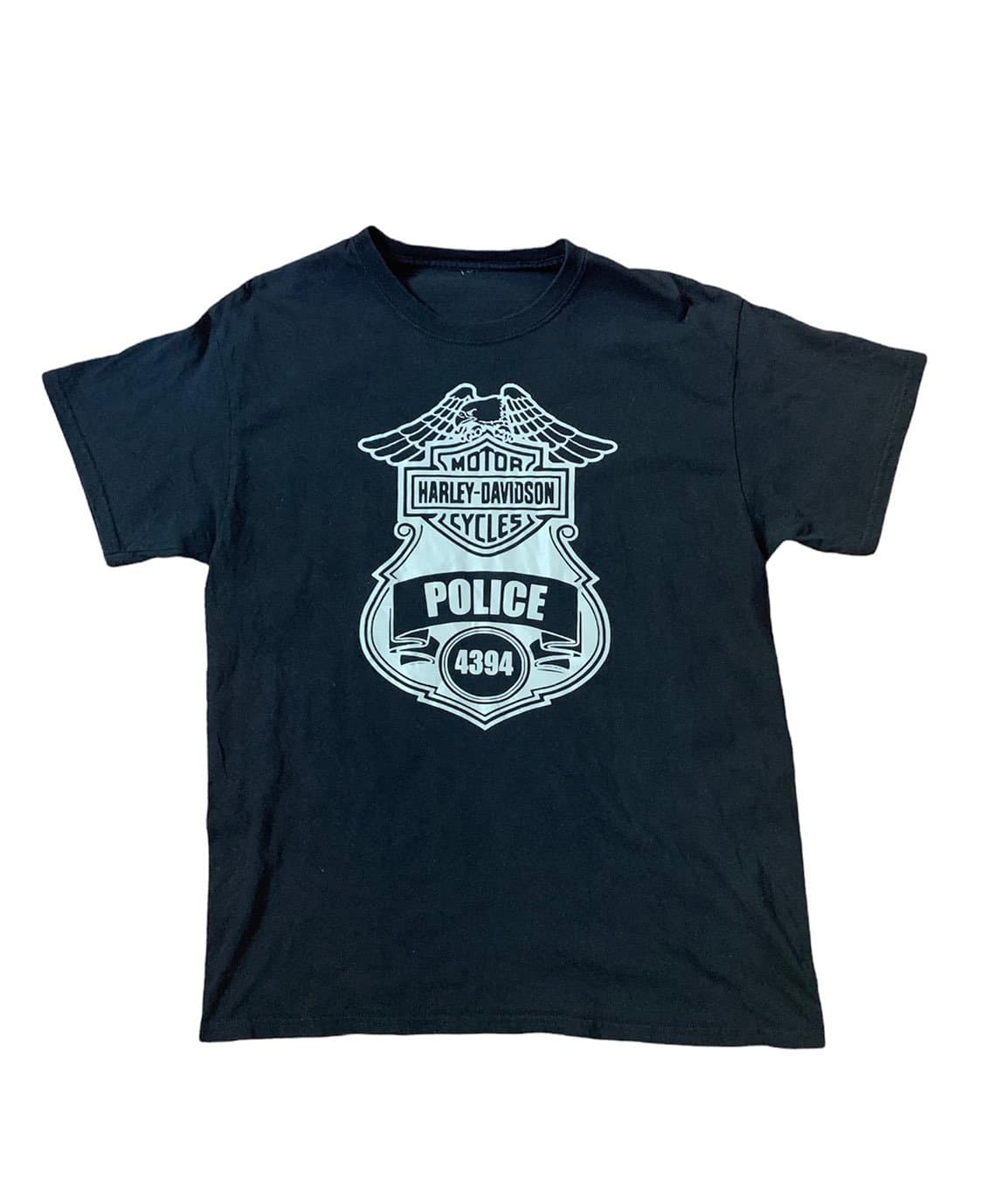 Harley Davidson Motor Cycles Police Graphic T-Shirt - Thumbnail 2
