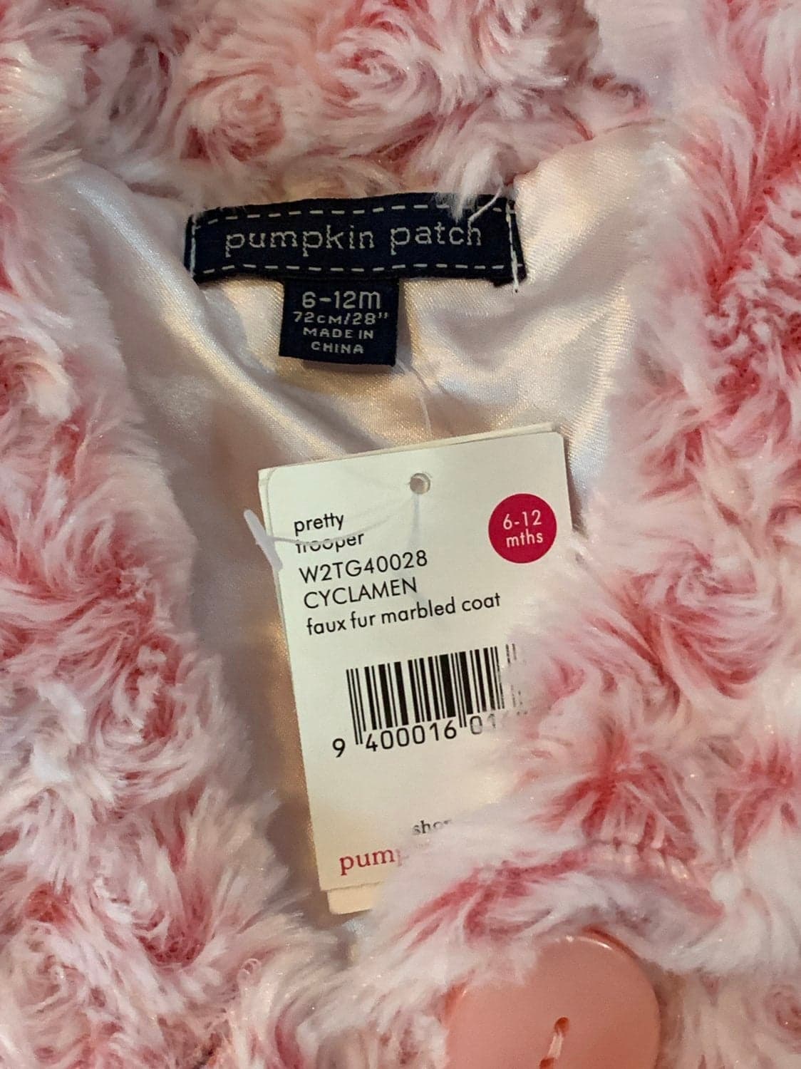 Pumpkin Patch Baby Girl Faux Fur Coat - Thumbnail 3