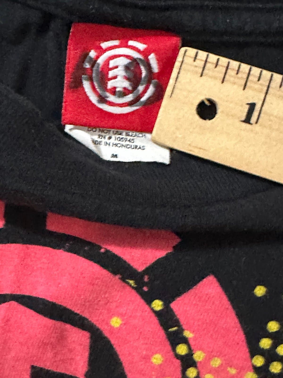 Vintage Y2k Element T Shirt Skate Big Graphic Sz Medium Black - Thumbnail 4