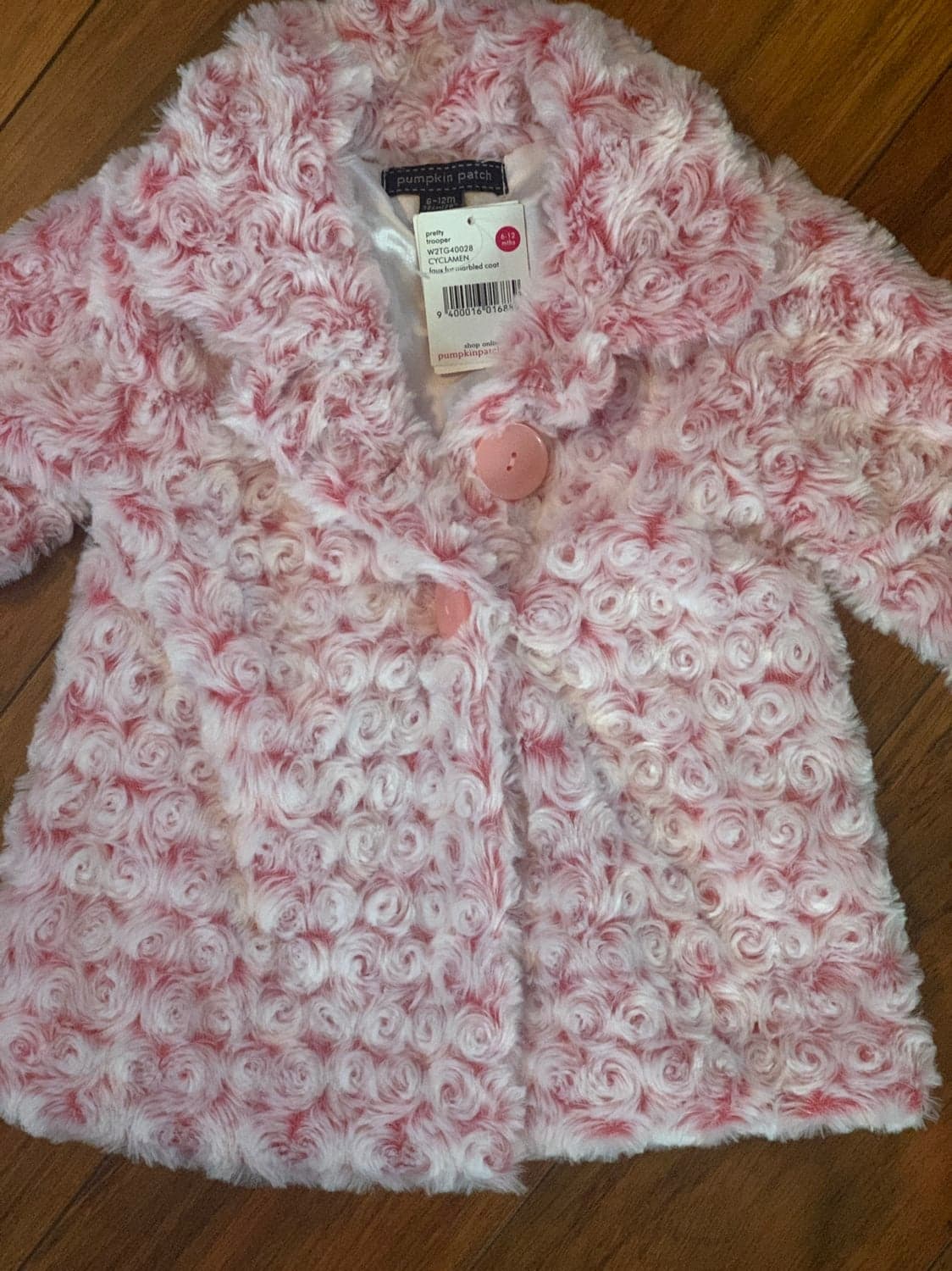Pumpkin Patch Baby Girl Faux Fur Coat - Thumbnail 2