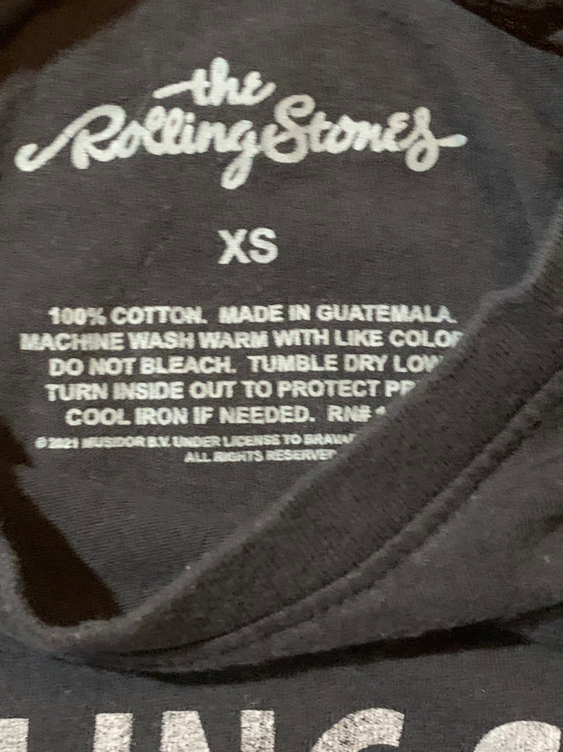 The Rolling Stones Short Sleeve Graphic T-Shirt Size XS black 1975 US Tour - Thumbnail 4