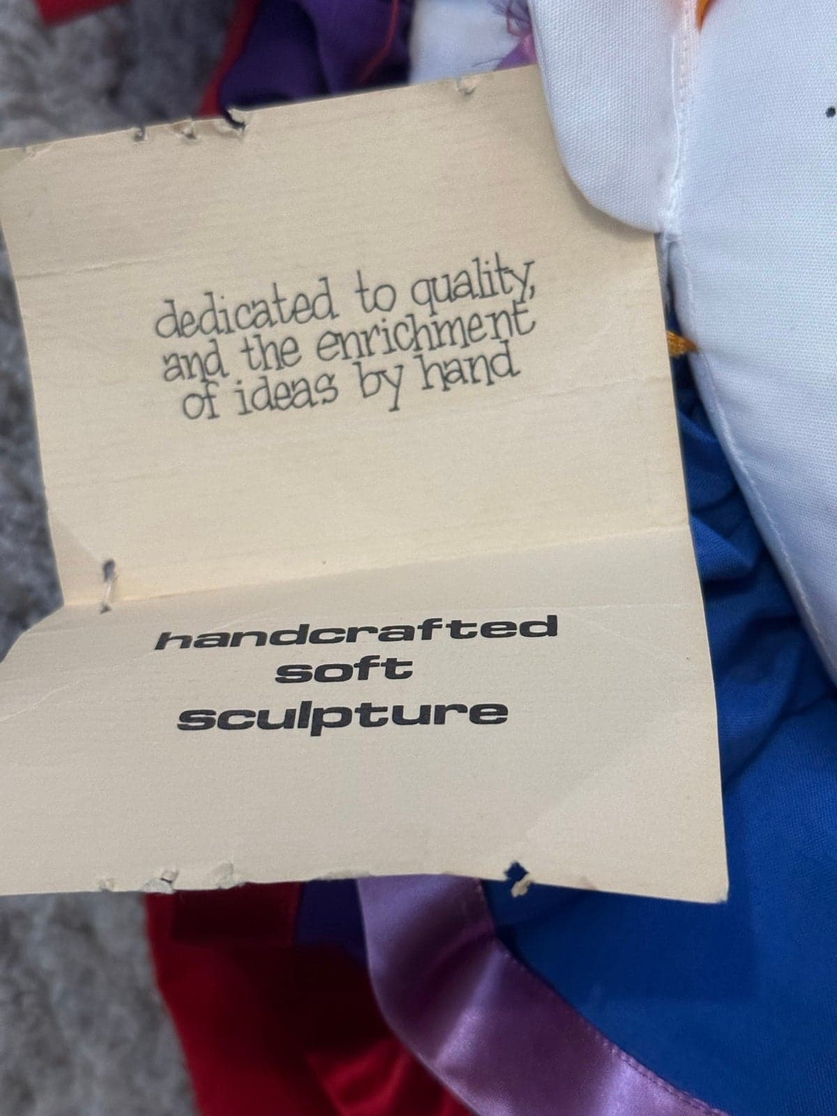 RARE Tilly Collectibles Jester Soft Sculpture 1980 House That Tilly Built Art - Thumbnail 4