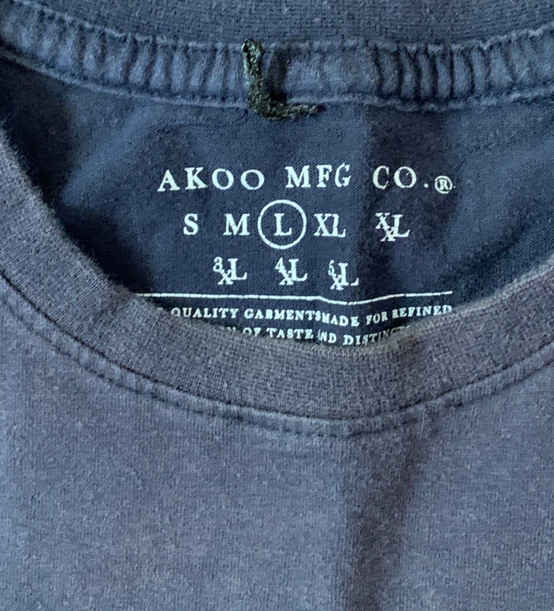 Akoo Brand Mens Size Large Navy Eagle T-Shirt - Thumbnail 4