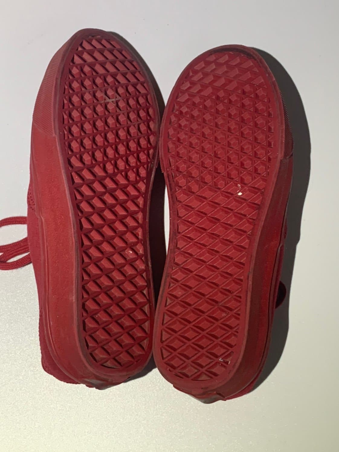 All Red Vans Authentic Canvas Skate Shoe - Thumbnail 4