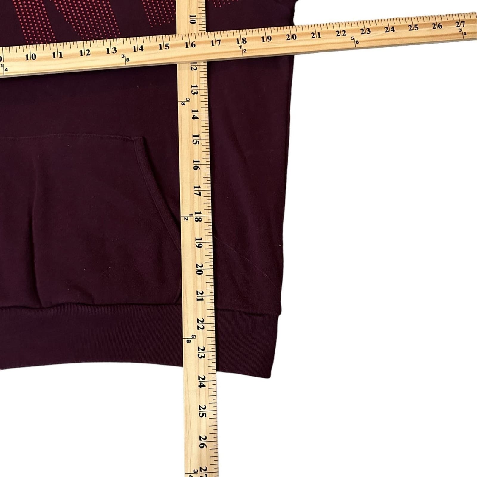 VICTORIA SECRET PINK 1/4 Zip Womens Pullover Sweatshirt Small Maroon Dot Logo - Thumbnail 5