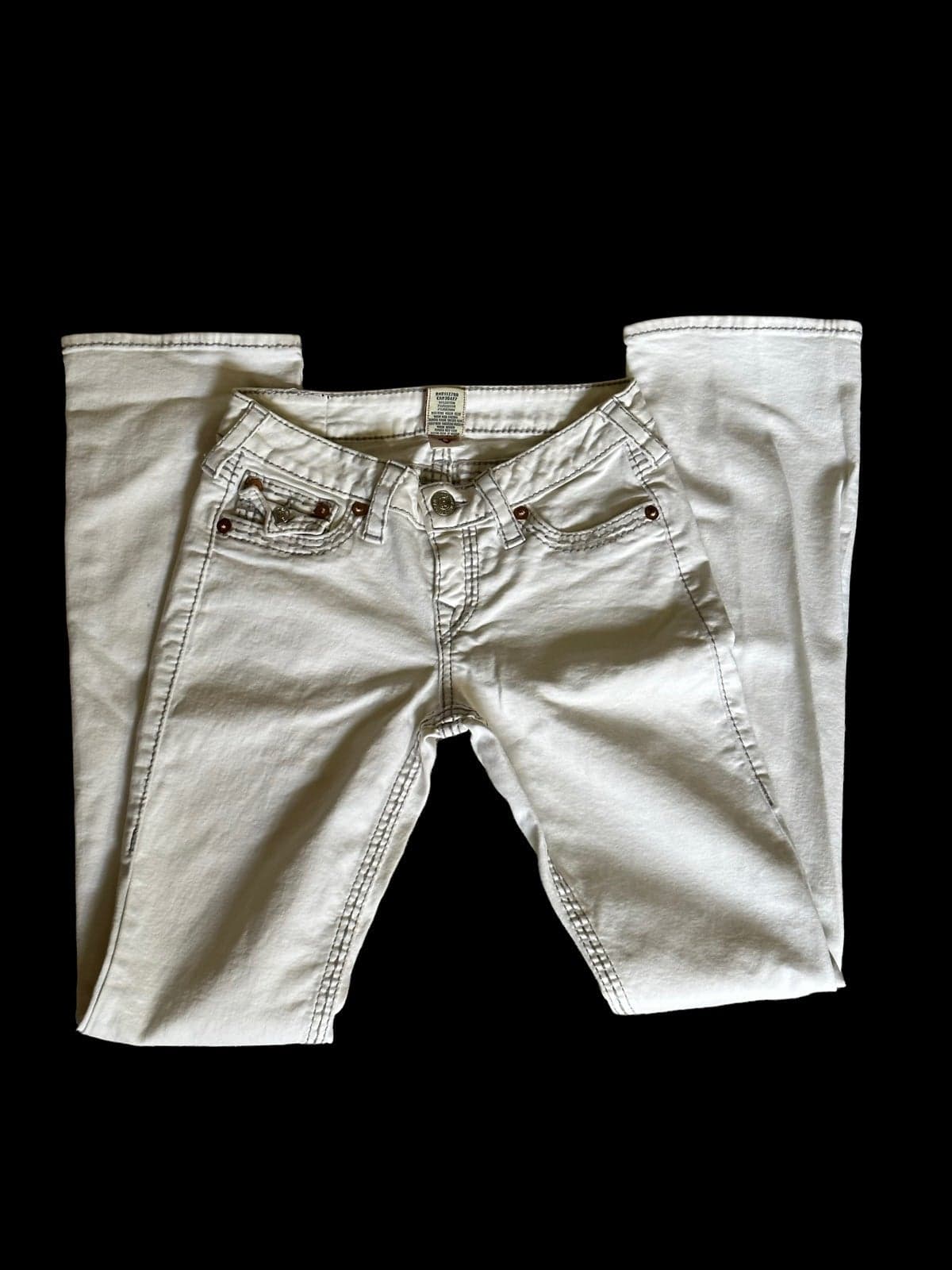 Womens True Religion Straight White Jeans Size 29 - Thumbnail 2