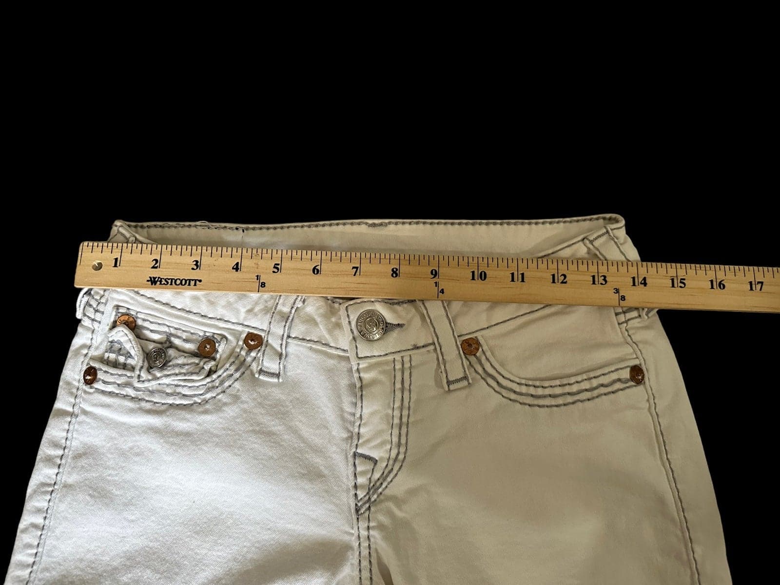 Womens True Religion Straight White Jeans Size 29 - Thumbnail 9
