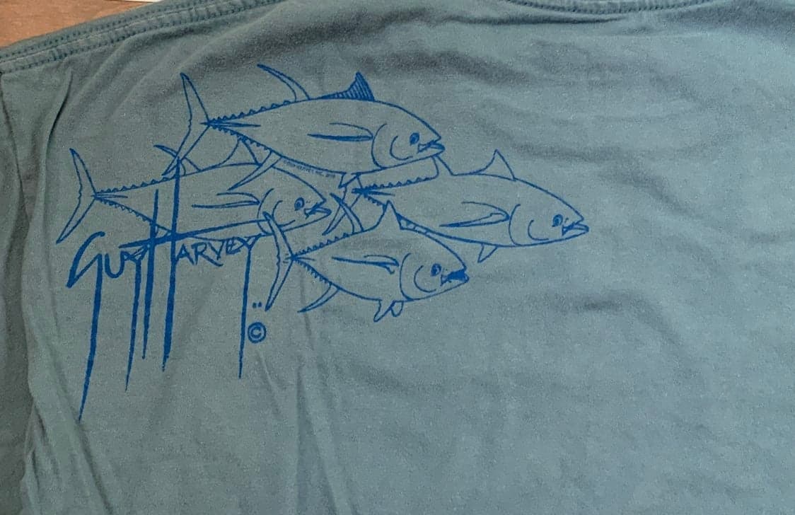 Guy Harvey Marlin T-Shirt Blue Men's Large Bluewater Shirt - Thumbnail 5