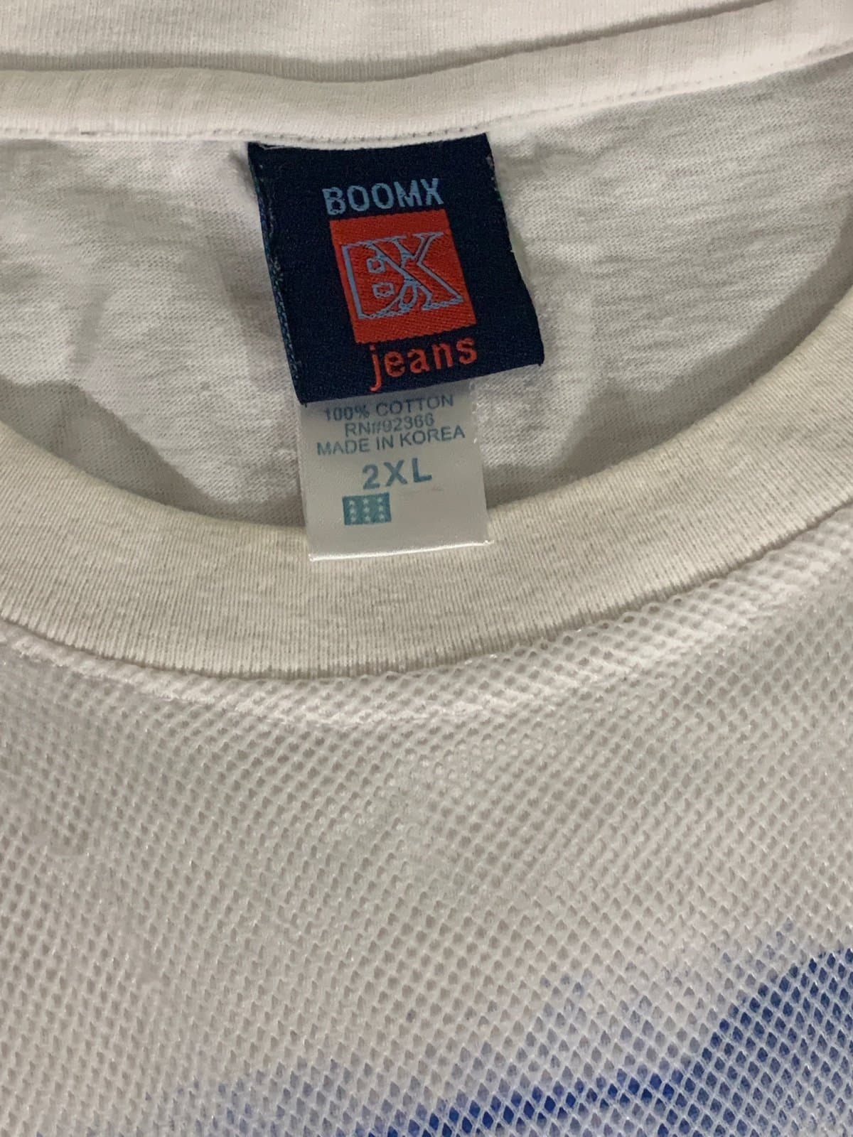 Vintage 90s BoomX Jeans Basketball T-Shirt 2XL - Thumbnail 3