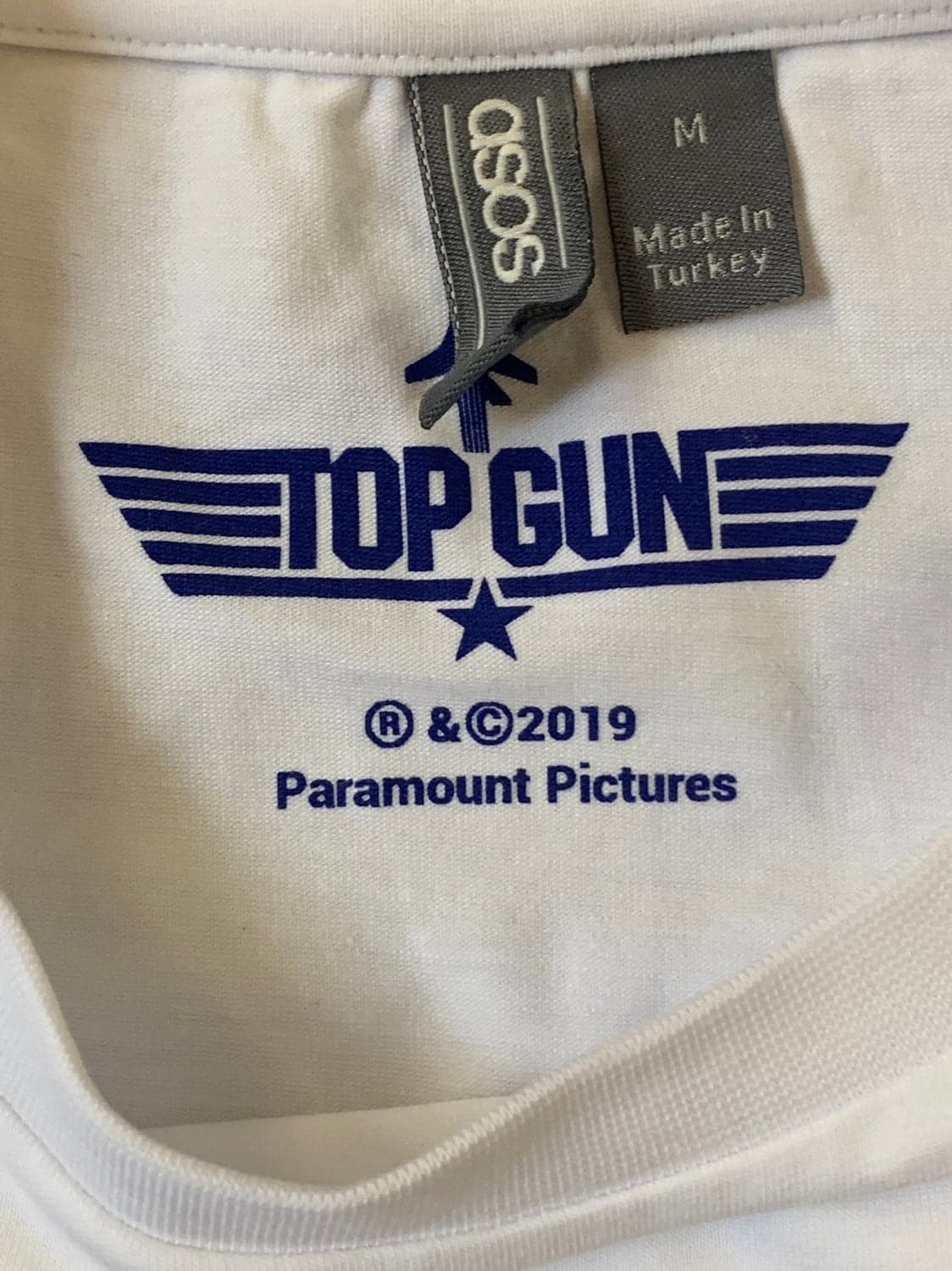 ASOS DESIGN Top Gun slim fit Men's t-shirt Medium - Thumbnail 3