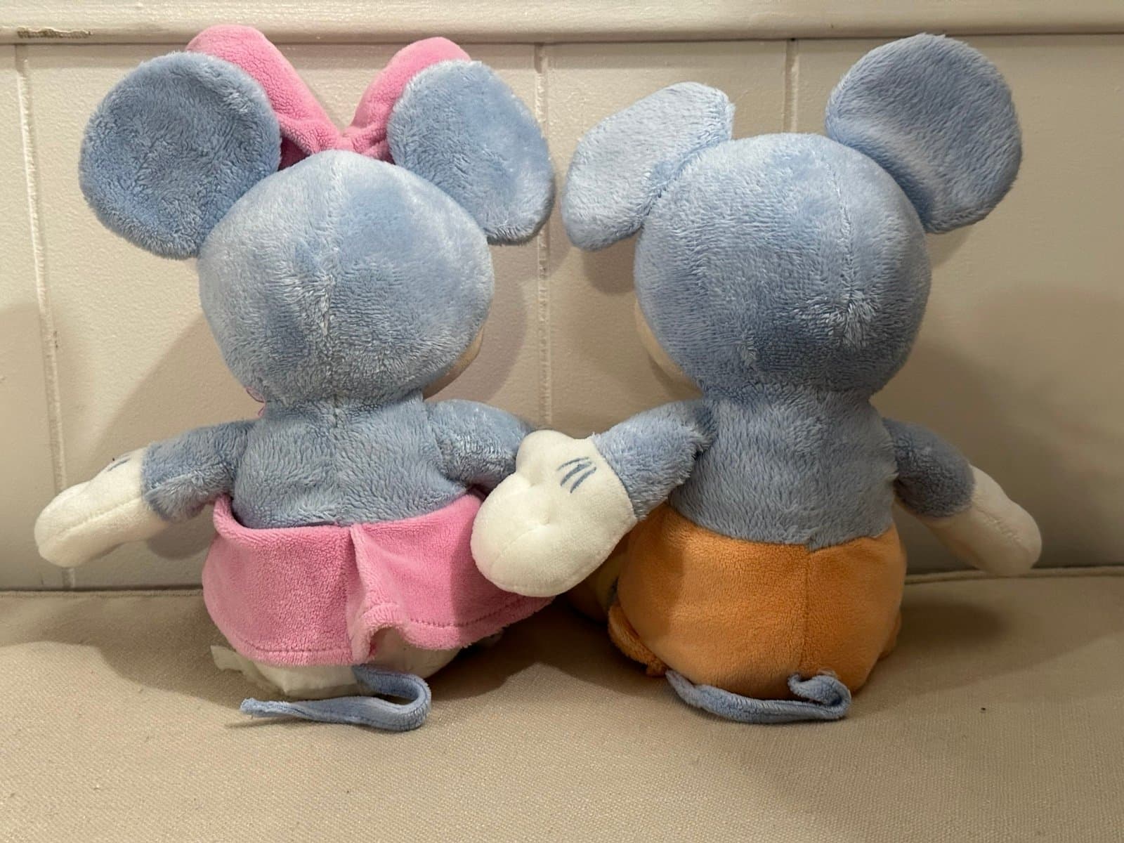 Disney Store Exclusive Mickey & Minnie Mouse Multicolor Pastel Plush 12” Set - Thumbnail 3