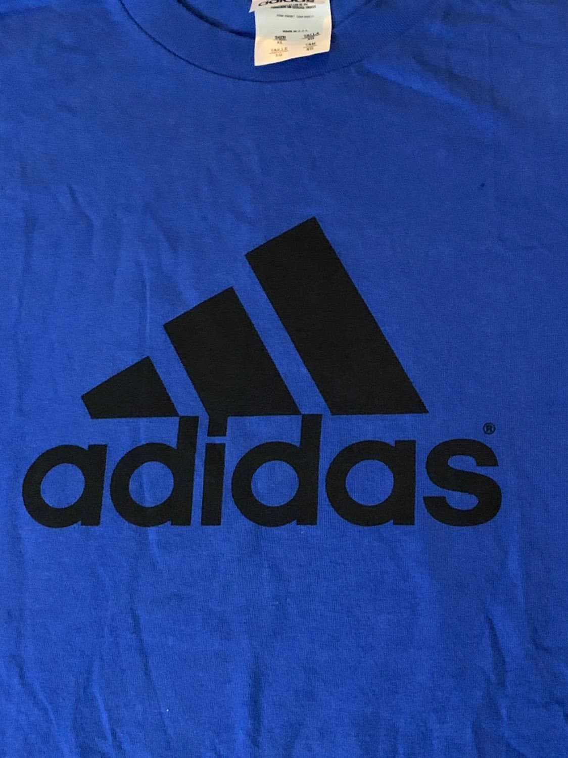 Vintage Adidas Made in USA Mens XL 3 Stripe Logo T-Shirt - Thumbnail 2